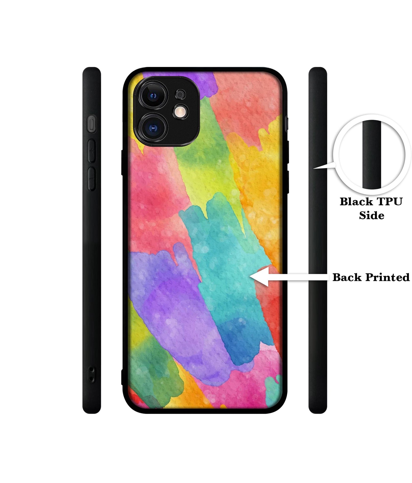 Water Paint Colorful Abstract Designer 2D Printed Back Case Cover for Apple iPhone 11