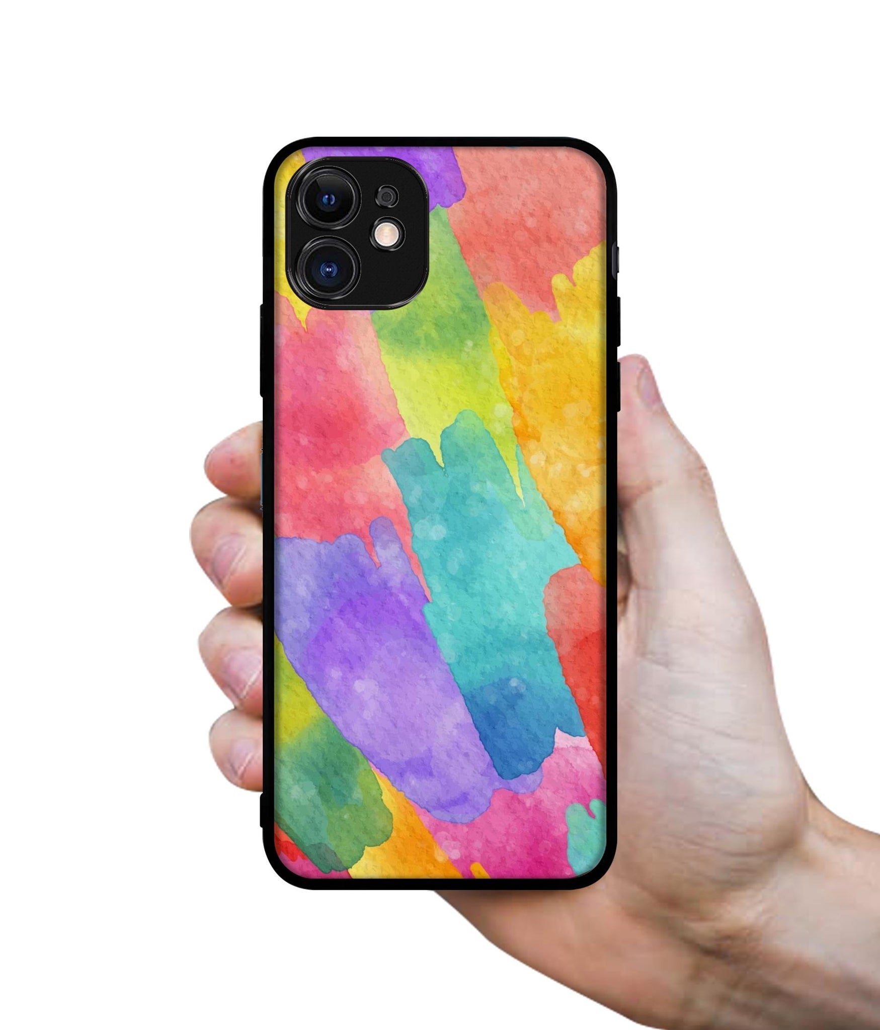 Water Paint Colorful Abstract Designer 2D Printed Back Case Cover for Apple iPhone 11