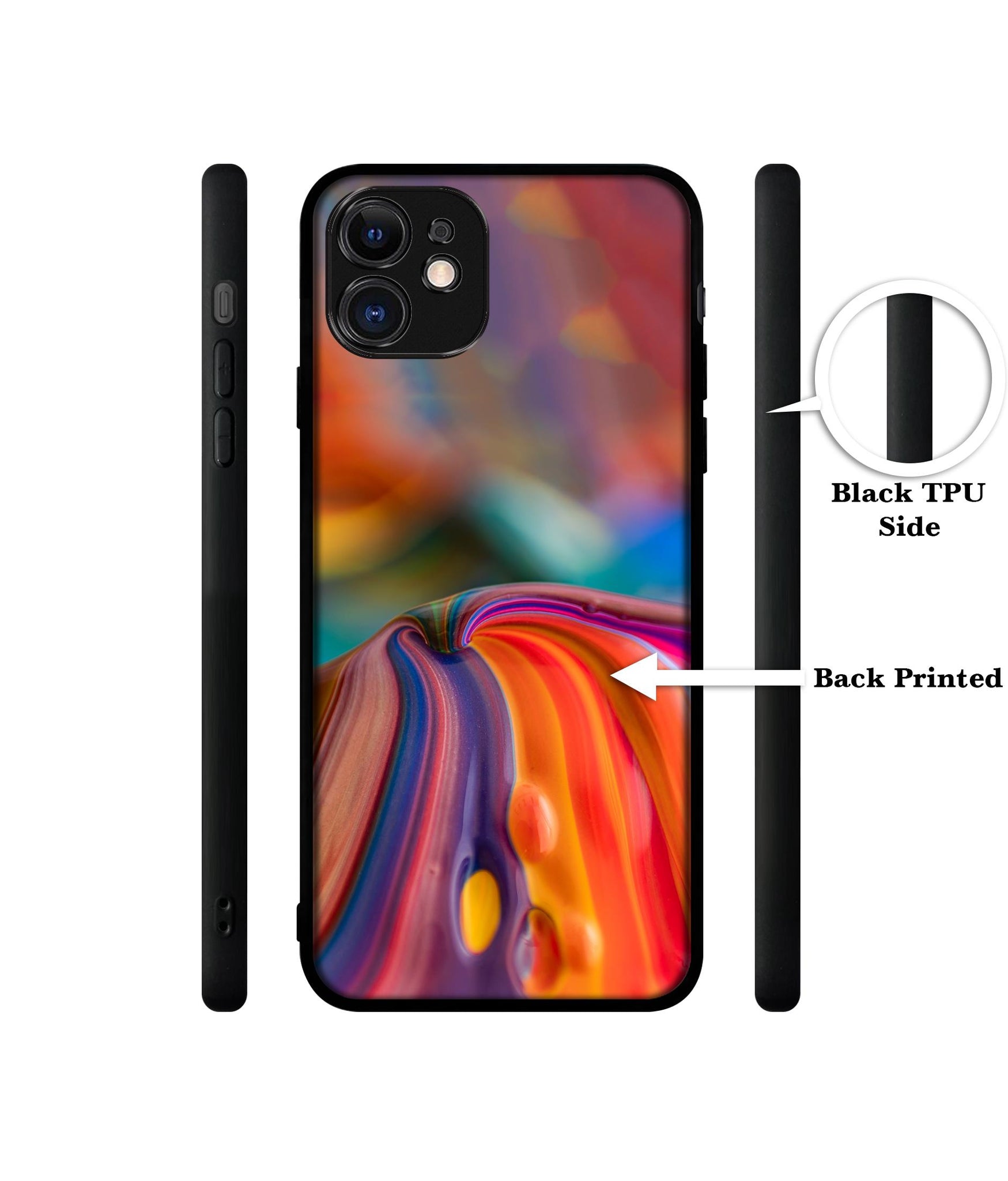 Rainbow Colors Designer 2D Printed Back Case Cover for Apple iPhone 11