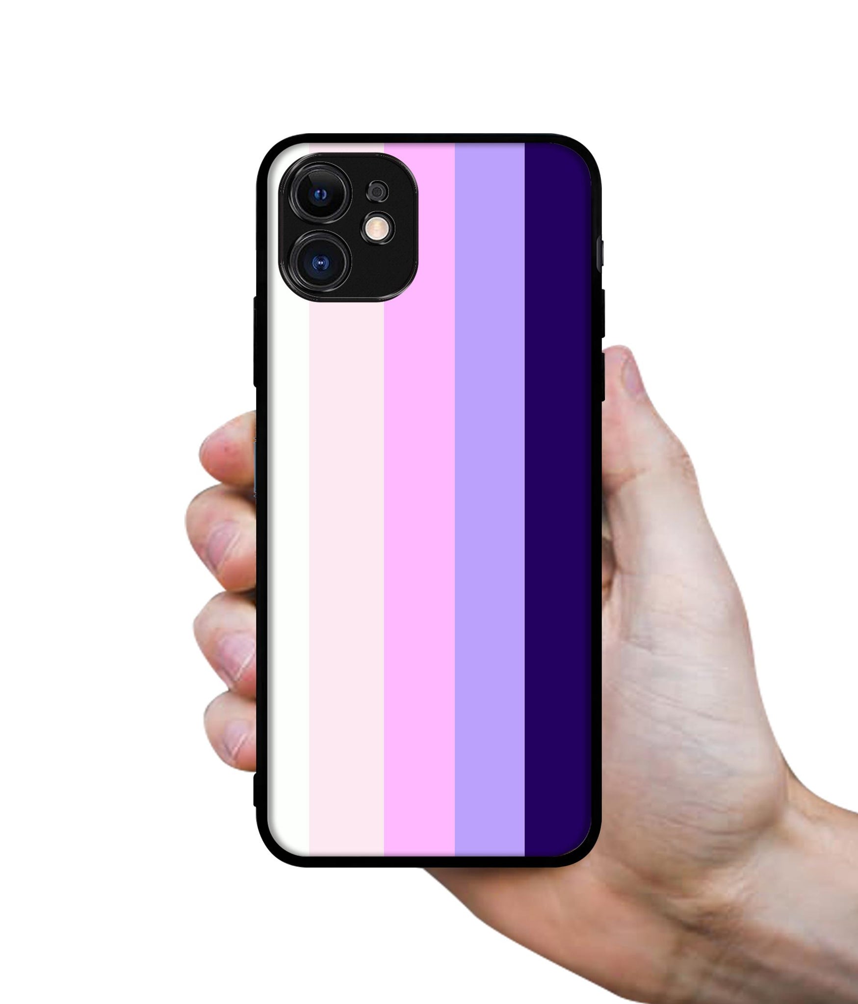 Pink and Purple Lines Designer 2D Printed Back Case Cover for Apple iPhone 11