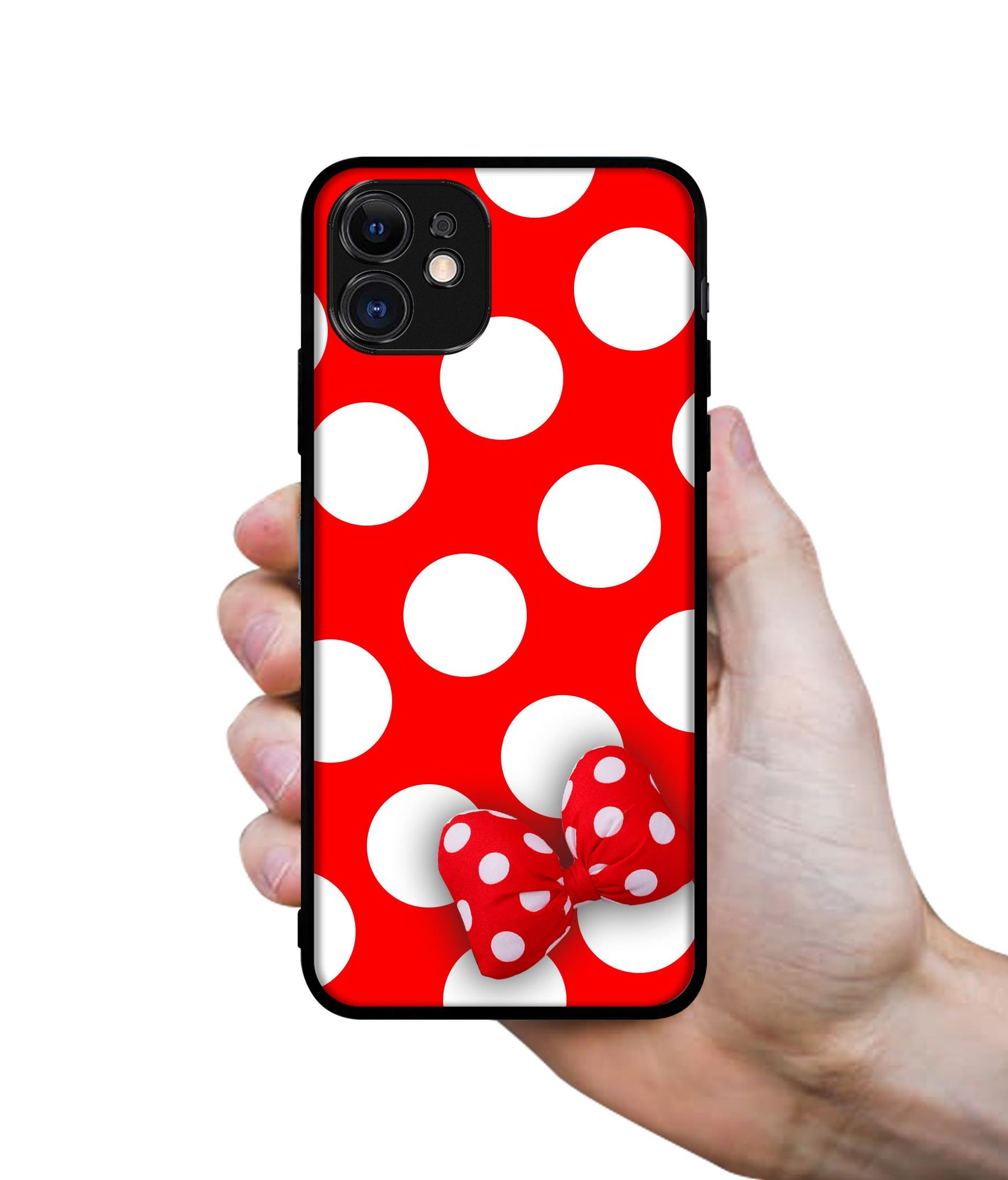 Red Polka Dots Designer 2D Printed Back Case Cover for Apple iPhone 11