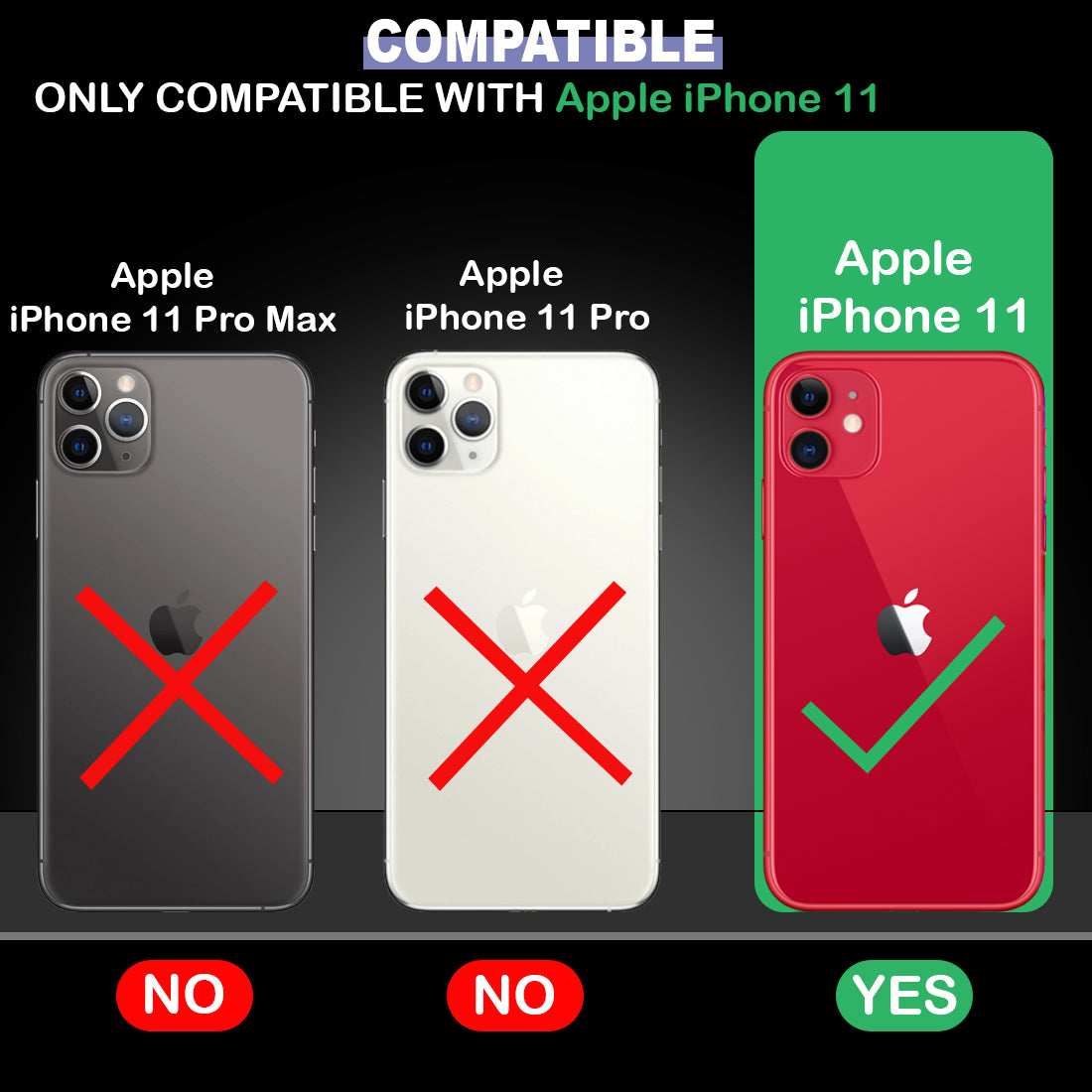 Never Give Up Designer 2D Printed Back Case Cover for Apple iPhone 11