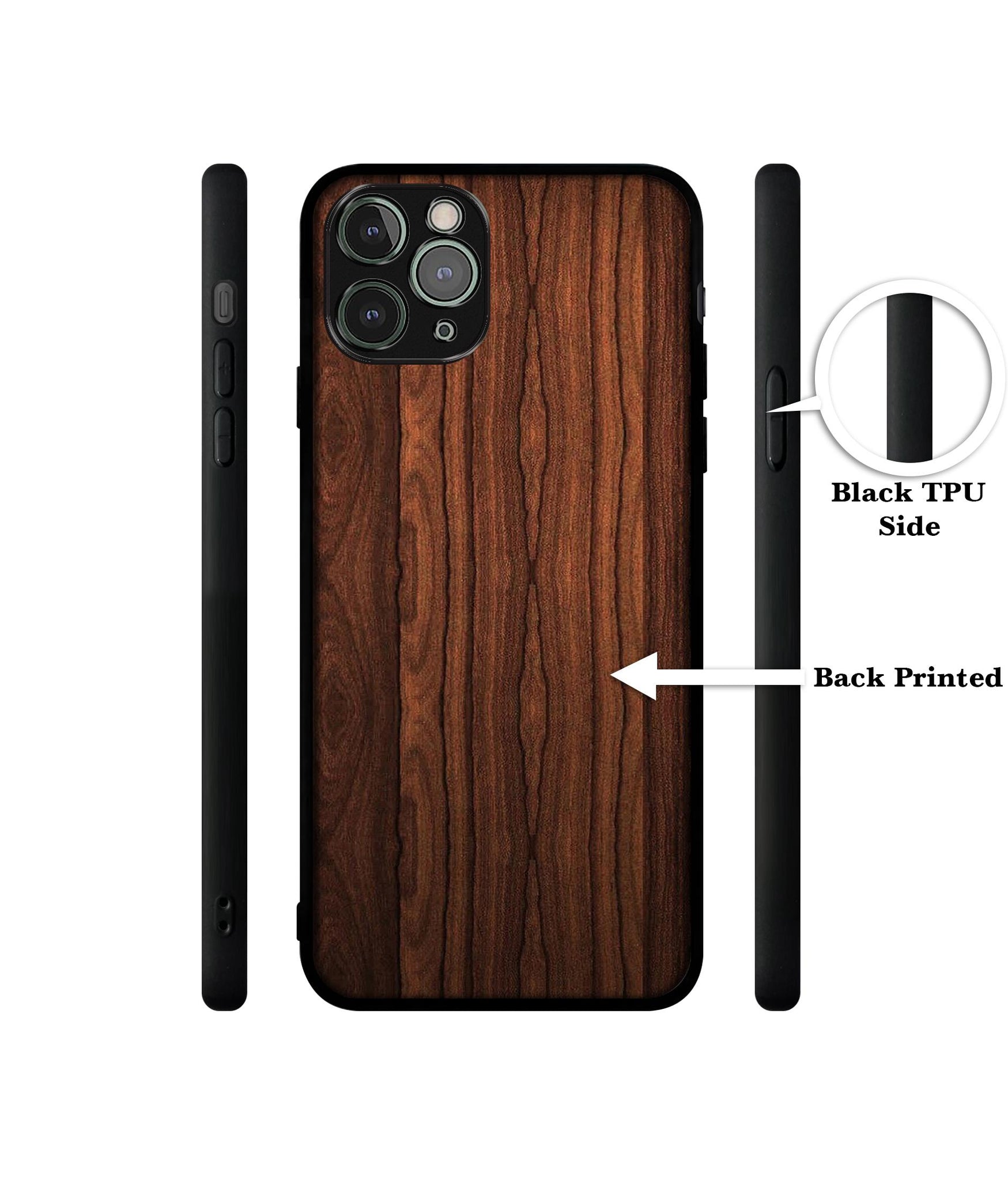 Brown Wooden Texture Designer 2D Printed Back Case Cover for Apple iPhone 11 Pro Max