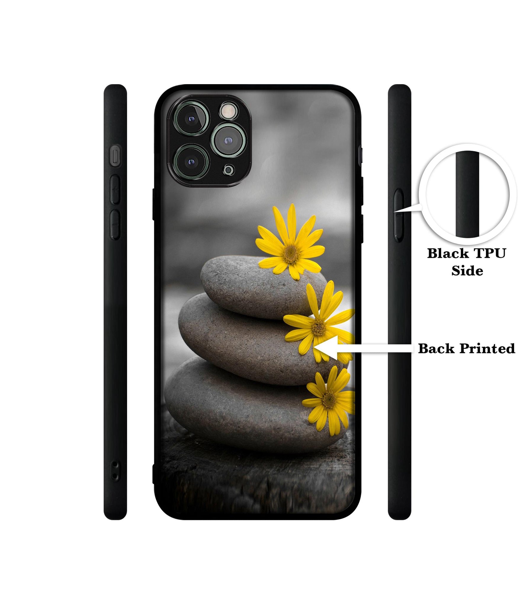 Stones And Flower Designer 2D Printed Back Case Cover for Apple iPhone 11 Pro Max