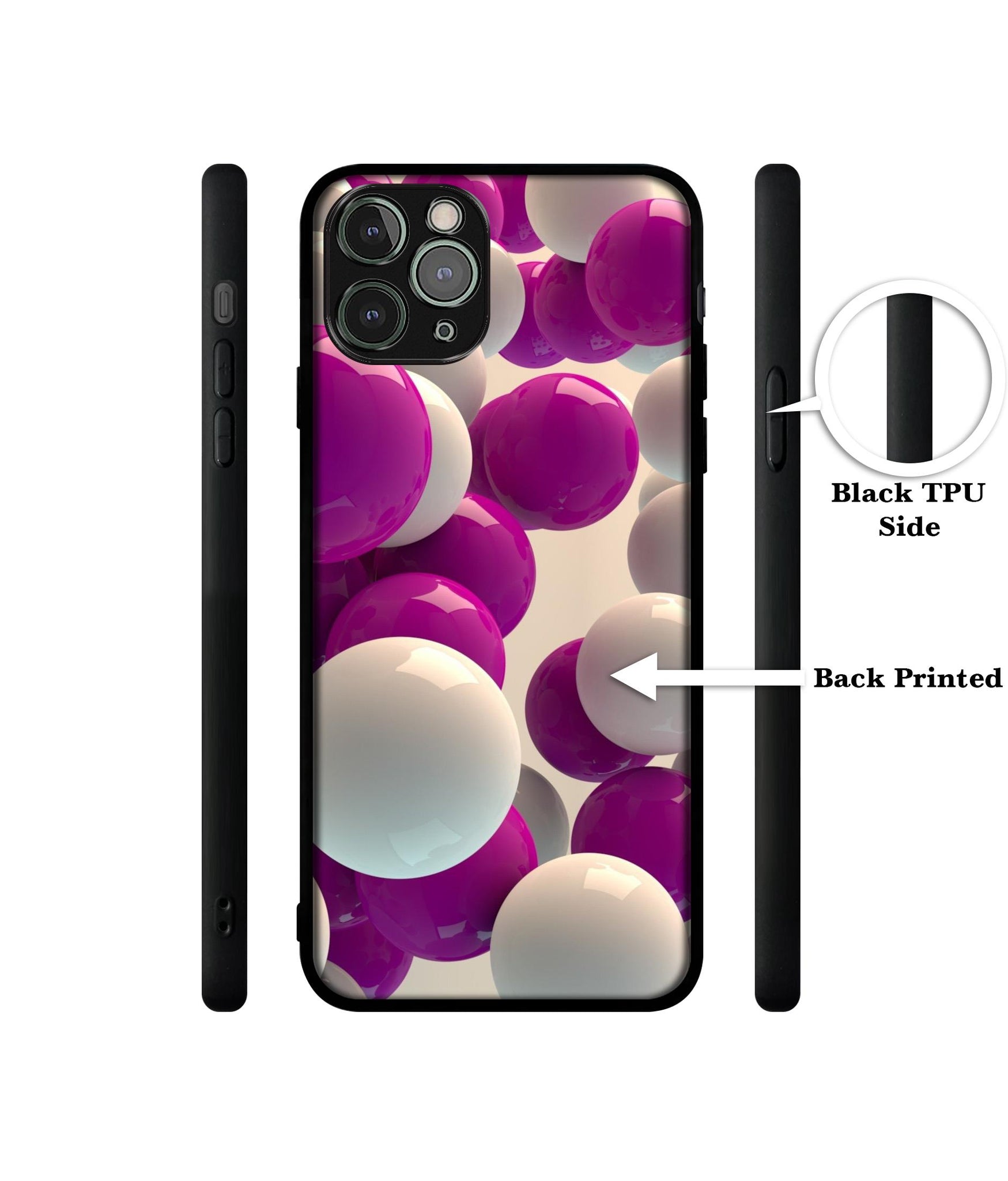 3D Balloons Designer 2D Printed Back Case Cover for Apple iPhone 11 Pro Max