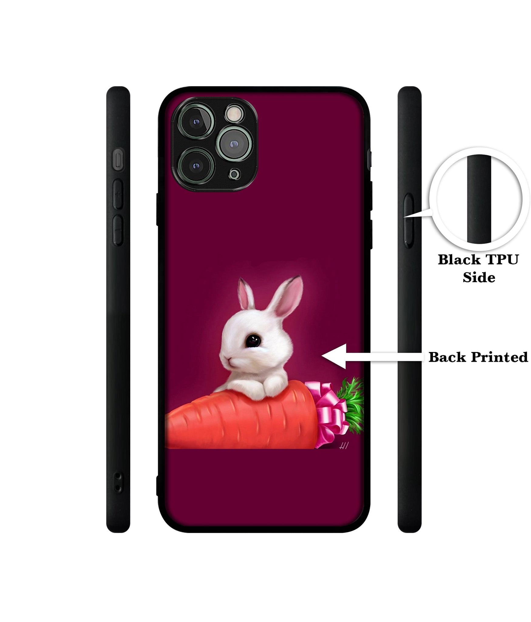 Bunny With Carrot Designer 2D Printed Back Case Cover for Apple iPhone 11 Pro Max