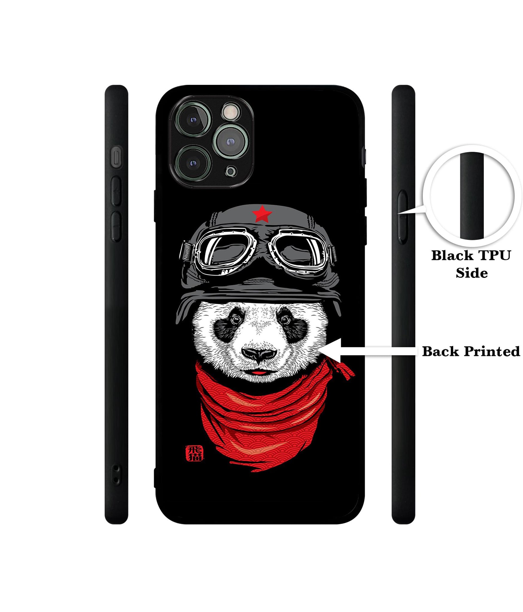 Biker Panda Designer 2D Printed Back Case Cover for Apple iPhone 11 Pro Max