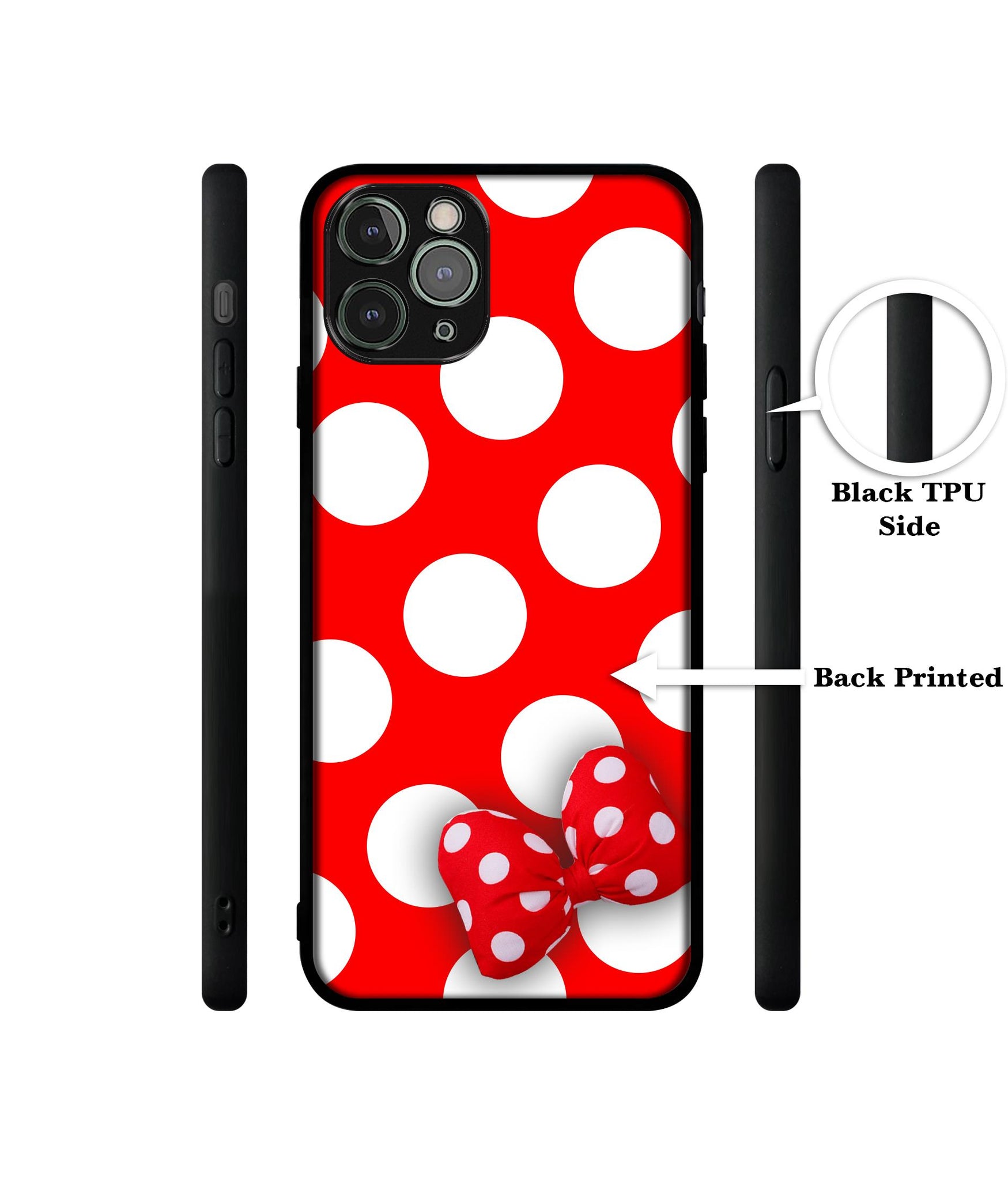 Red Polka Dots Designer 2D Printed Back Case Cover for Apple iPhone 11 Pro Max