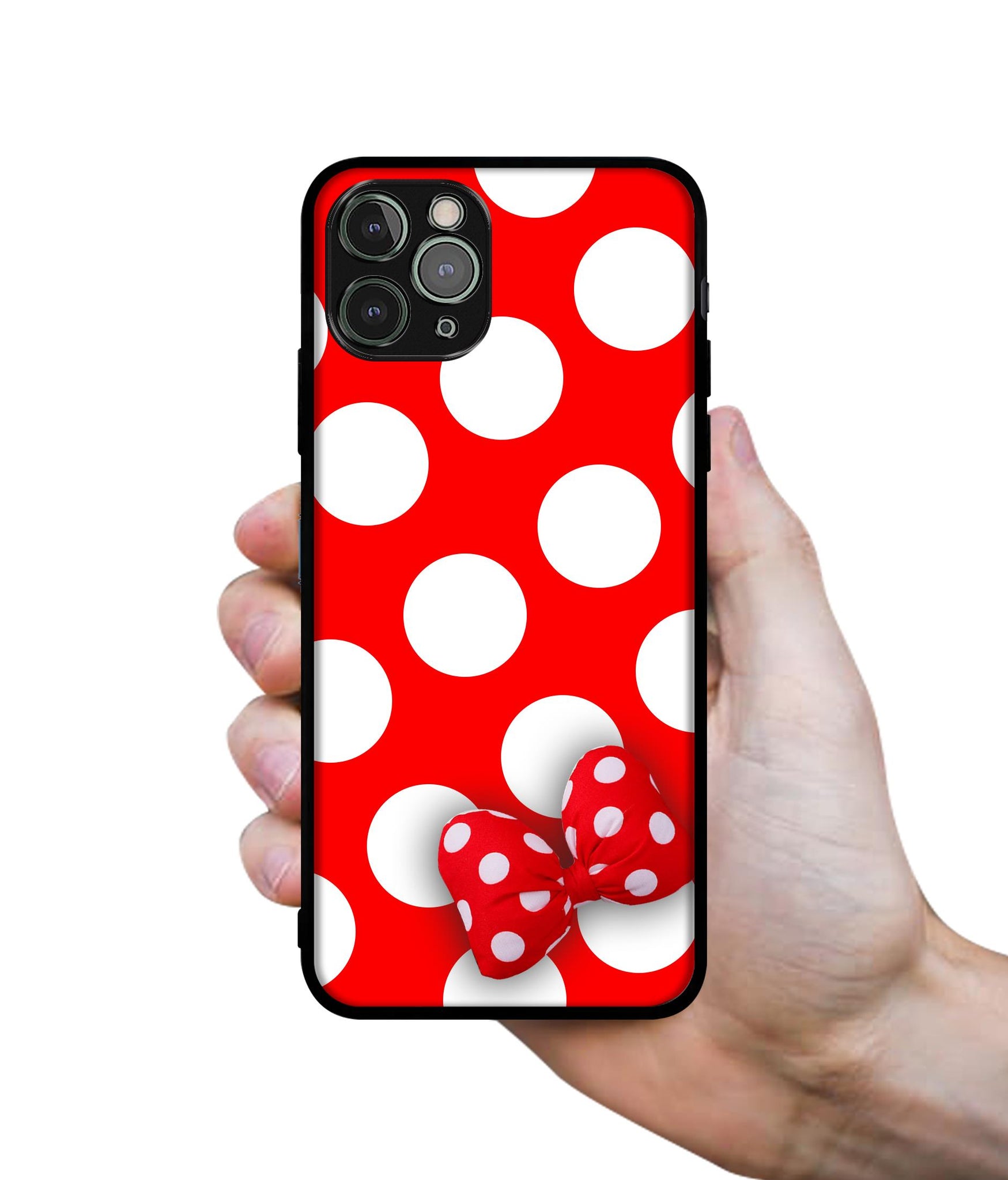 Red Polka Dots Designer 2D Printed Back Case Cover for Apple iPhone 11 Pro Max