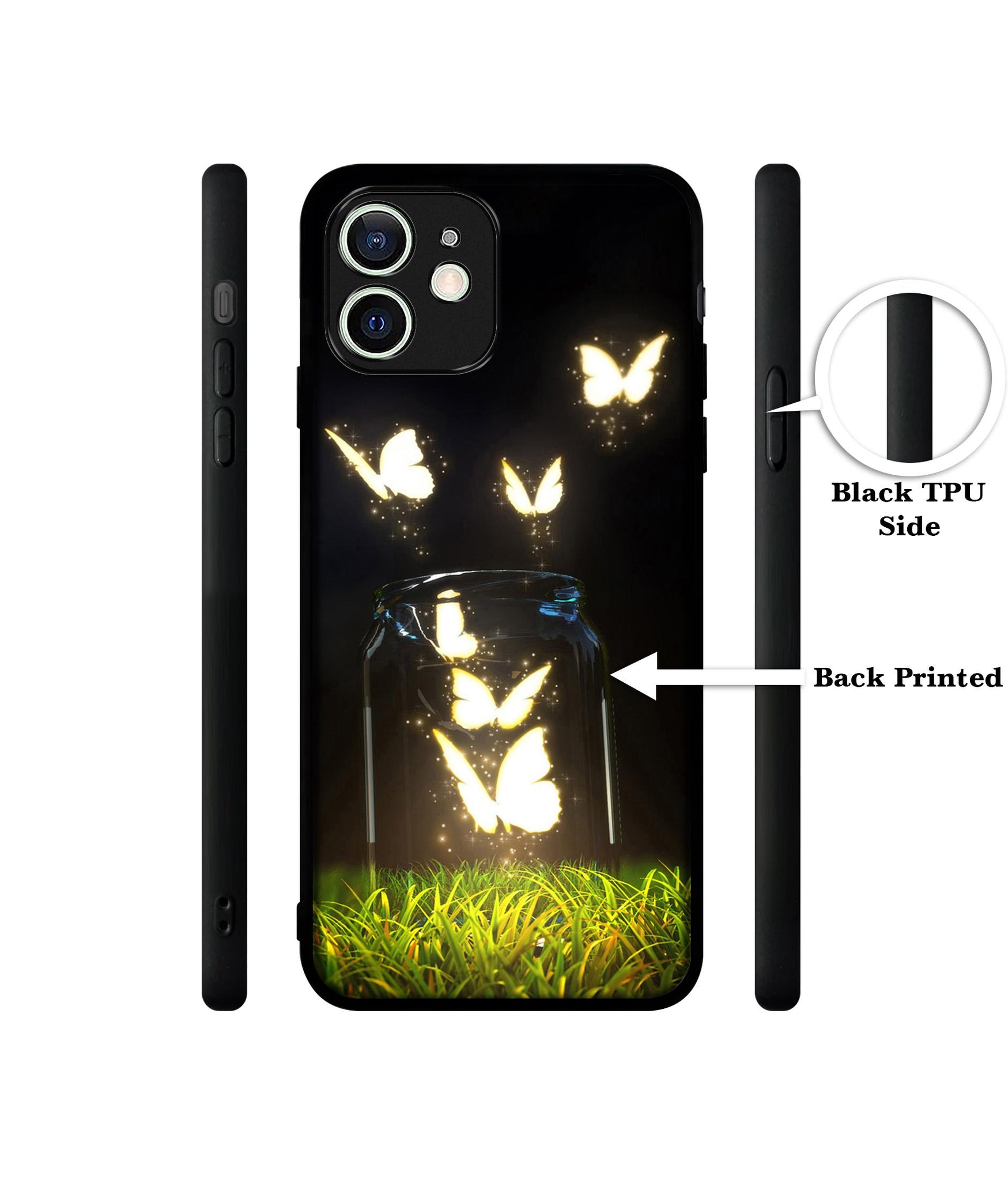 Butterfly Designer 2D Printed Back Case Cover for Apple iPhone 12