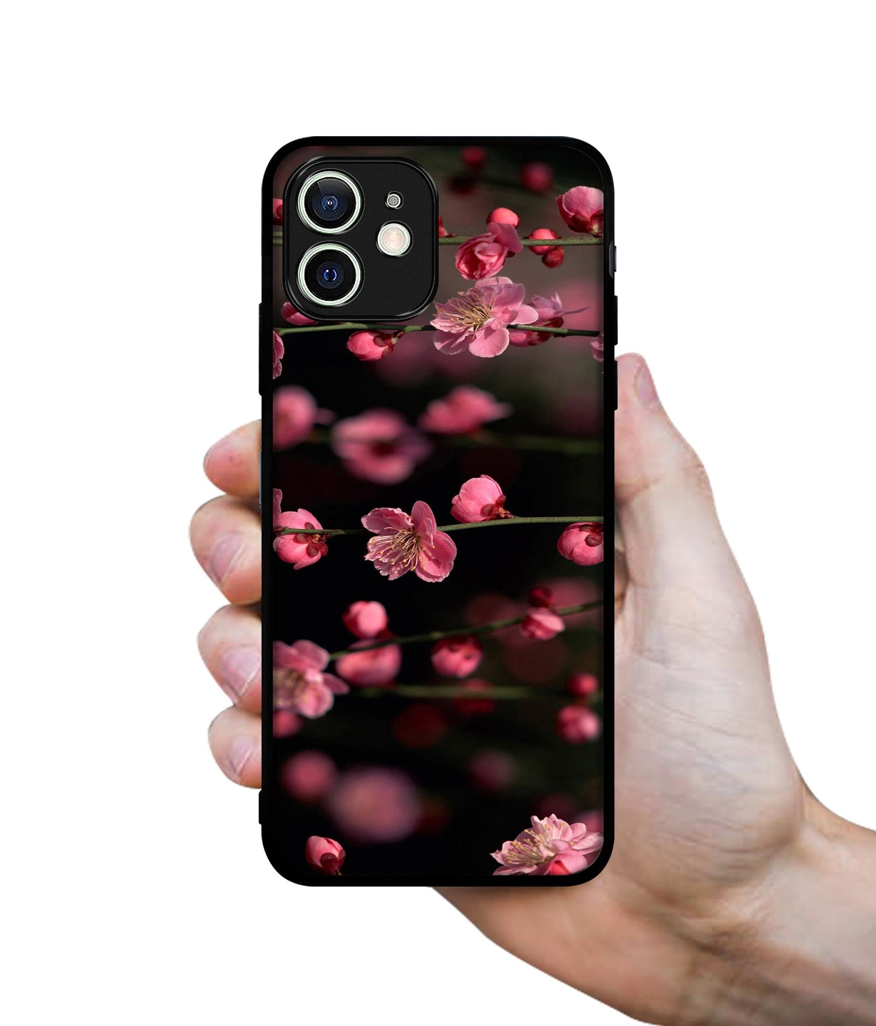 Pink Flowers Designer 2D Printed Back Case Cover for Apple iPhone 12