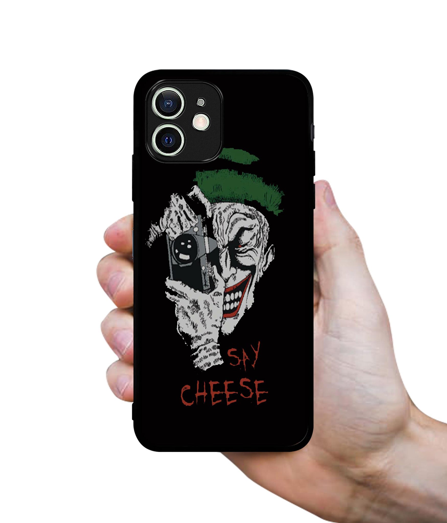 Joker Say Cheese Designer 2D Printed Back Case Cover for Apple iPhone 12