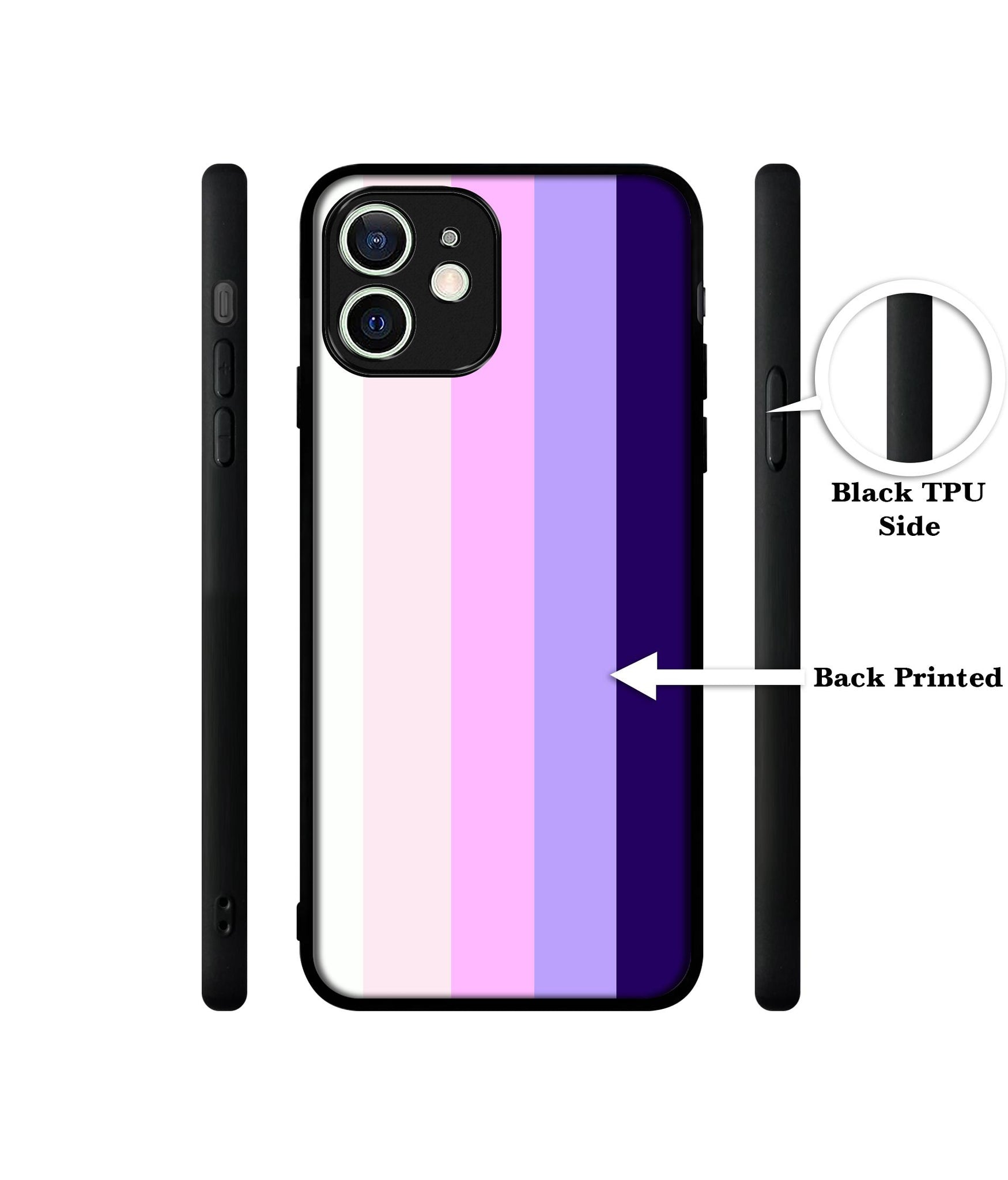 Pink and Purple Lines Designer 2D Printed Back Case Cover for Apple iPhone 12