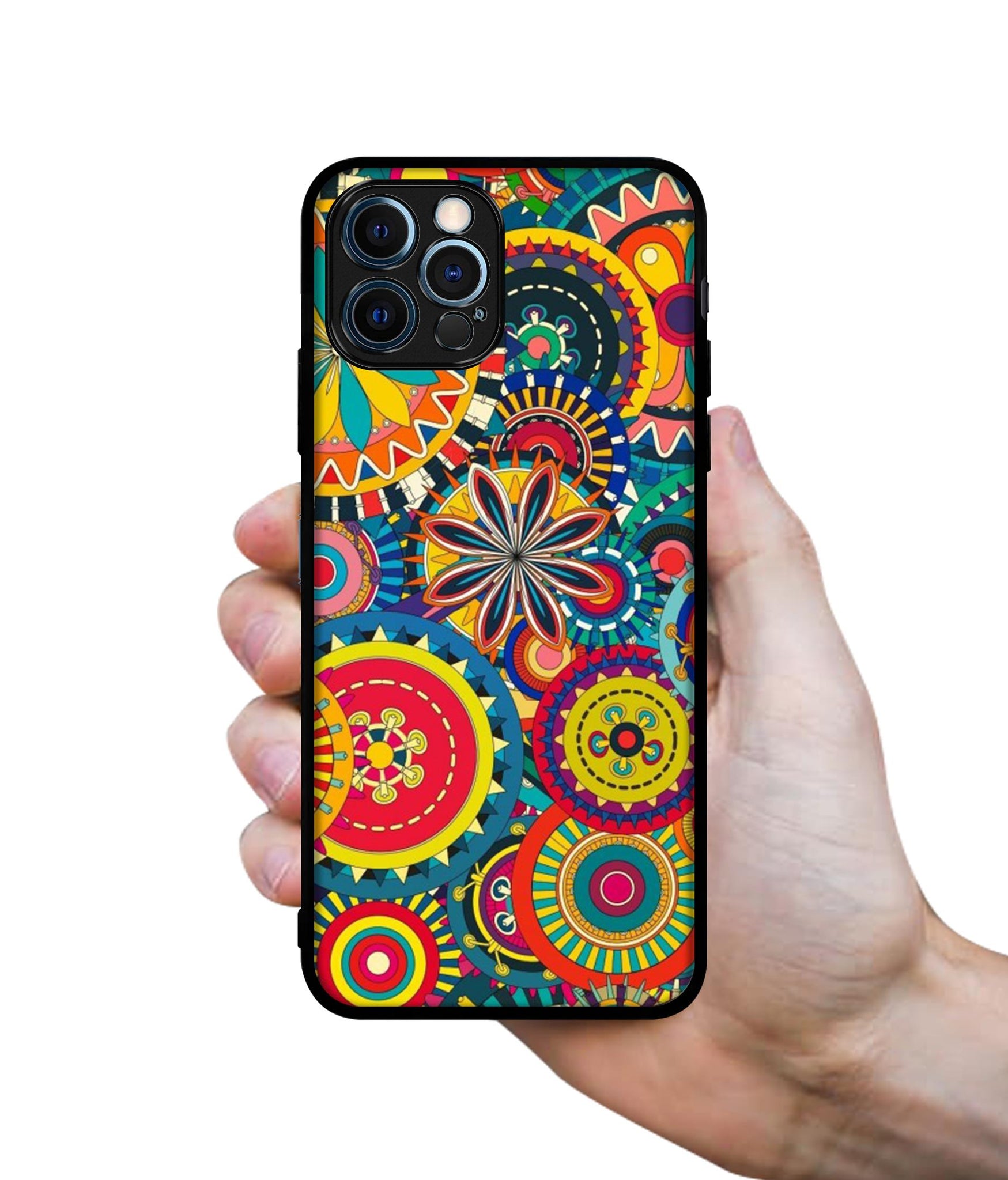 Ring Pattern Print Designer 2D Printed Back Case Cover for Apple iPhone 12 Pro