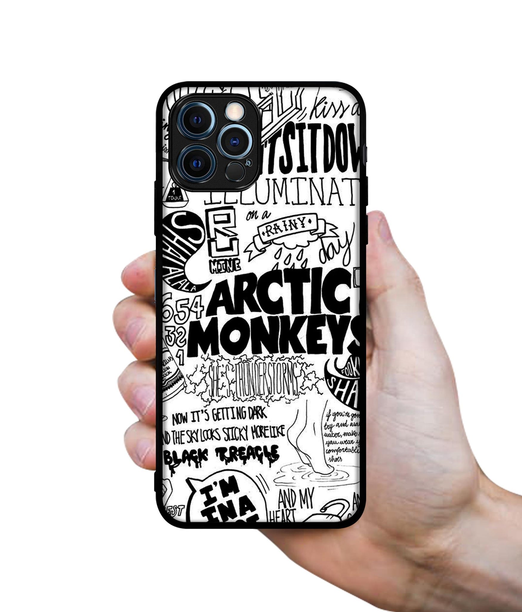 Arctic Monkeys Pattern Designer 2D Printed Back Case Cover for Apple iPhone 12 Pro