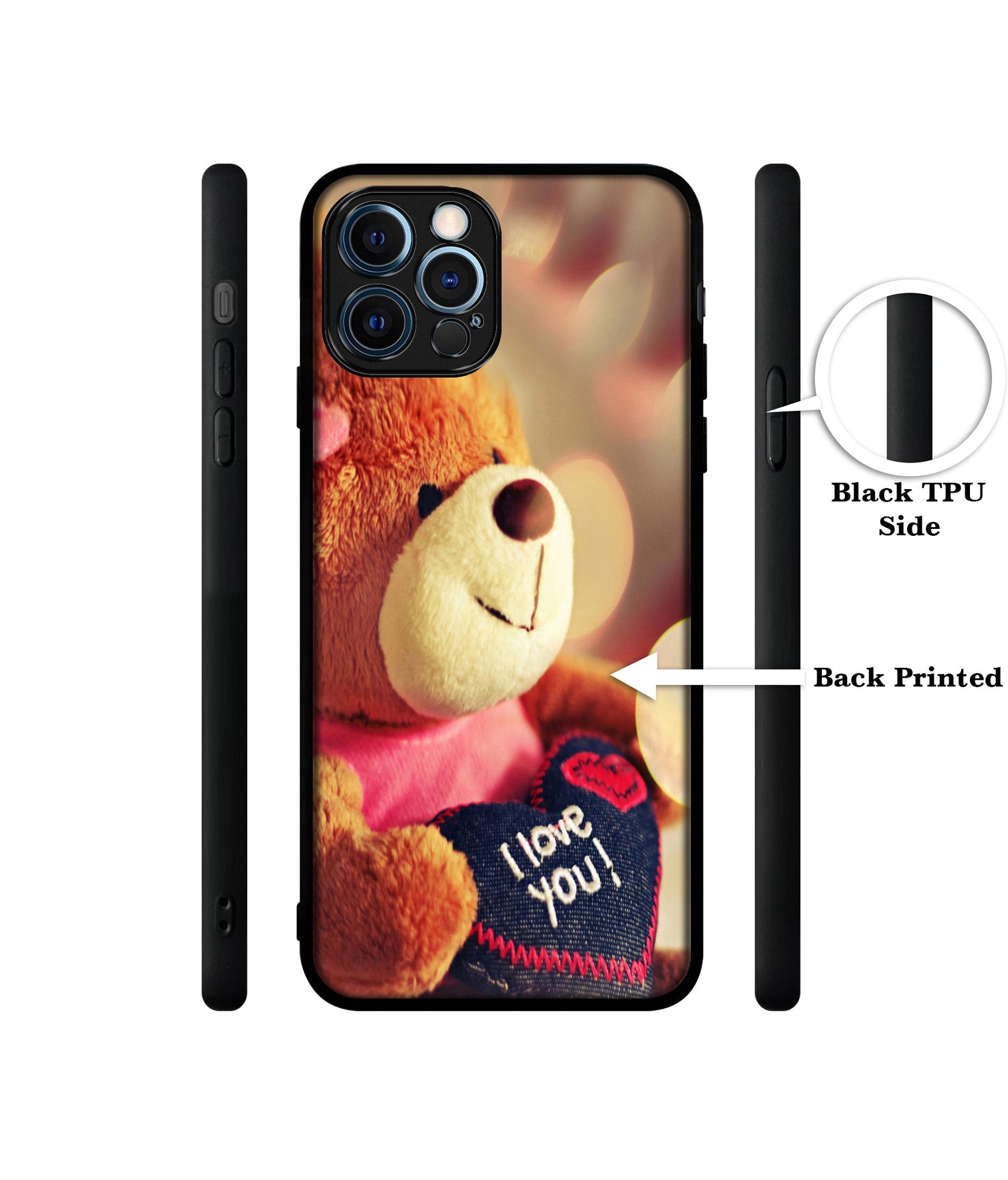 Teddy Bear Designer 2D Printed Back Case Cover for Apple iPhone 12 Pro