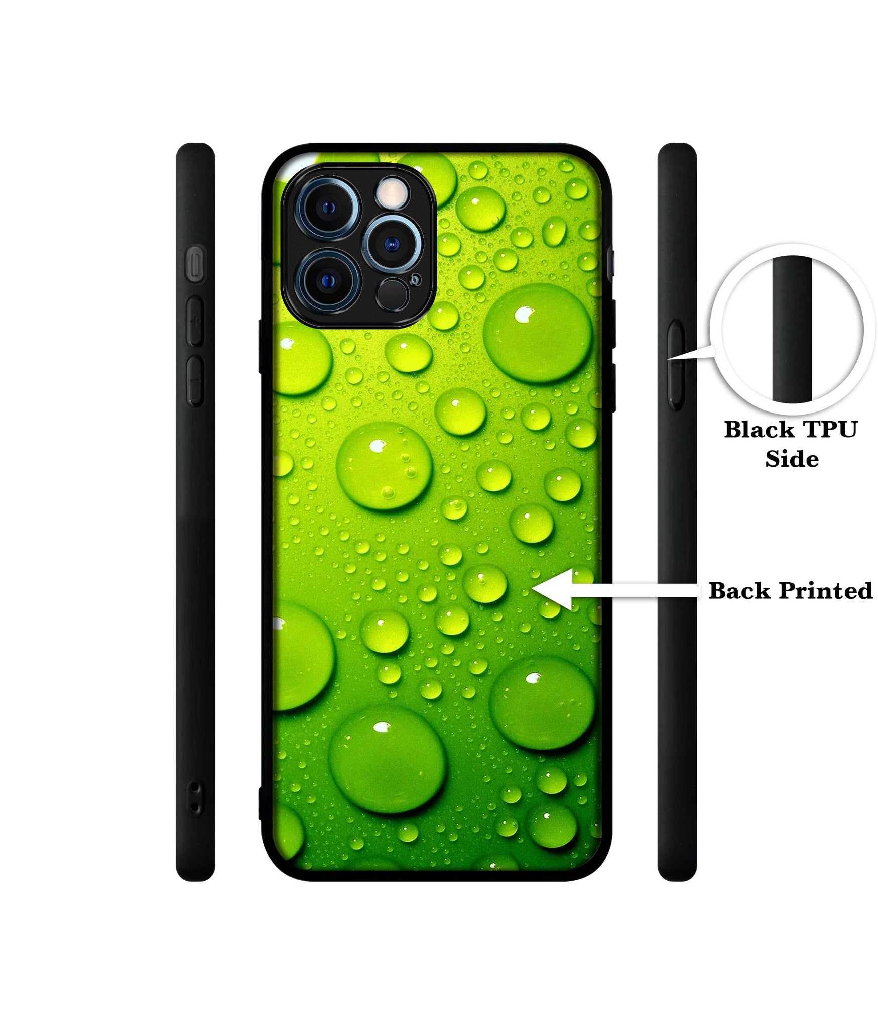 Green Bubbles Designer 2D Printed Back Case Cover for Apple iPhone 12 Pro