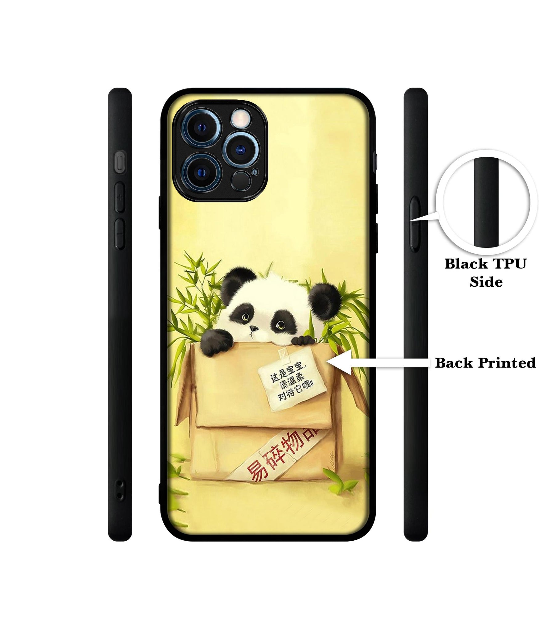 Panda In Box Designer 2D Printed Back Case Cover for Apple iPhone 12 Pro