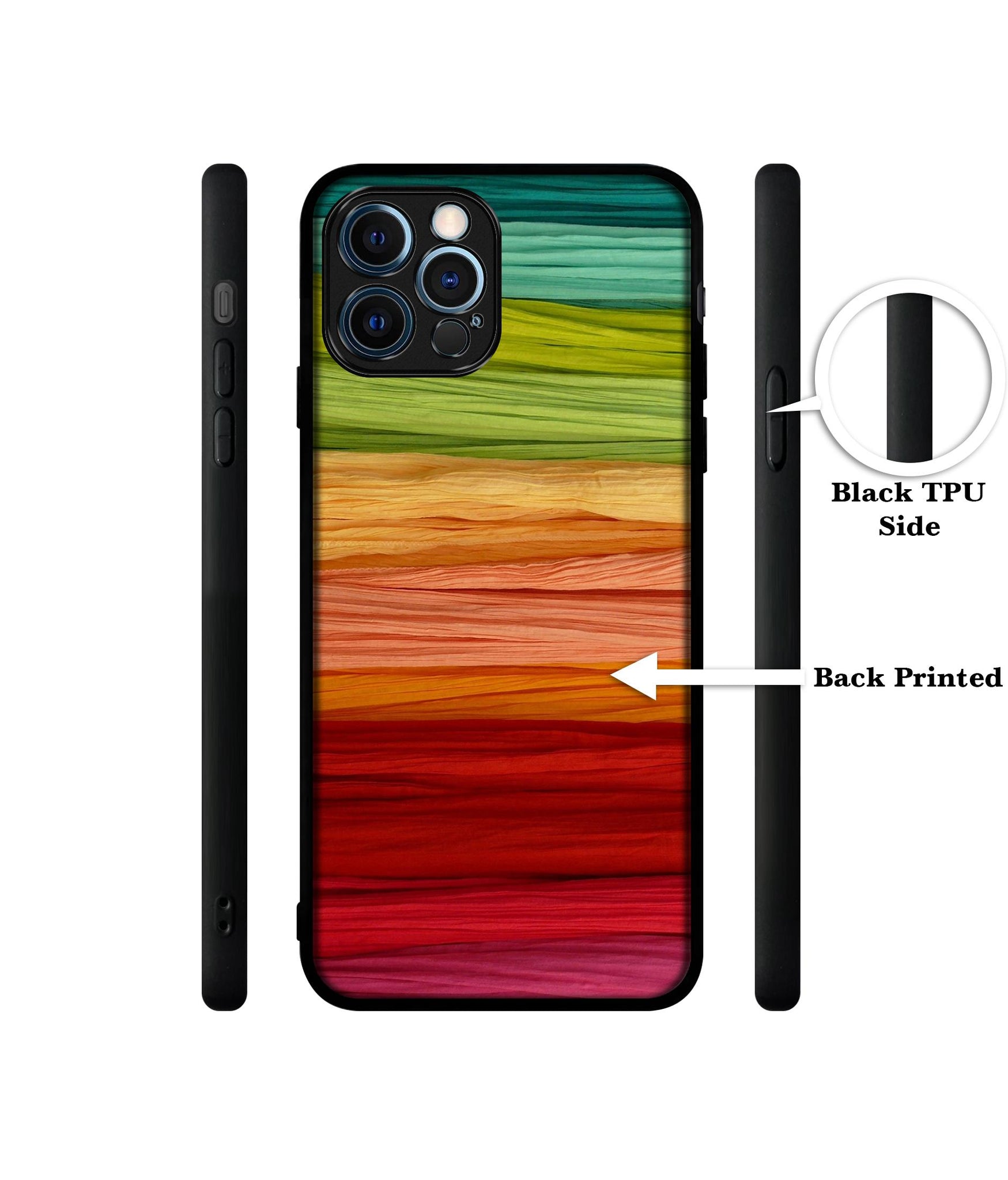 Colorful Thread Designer 2D Printed Back Case Cover for Apple iPhone 12 Pro