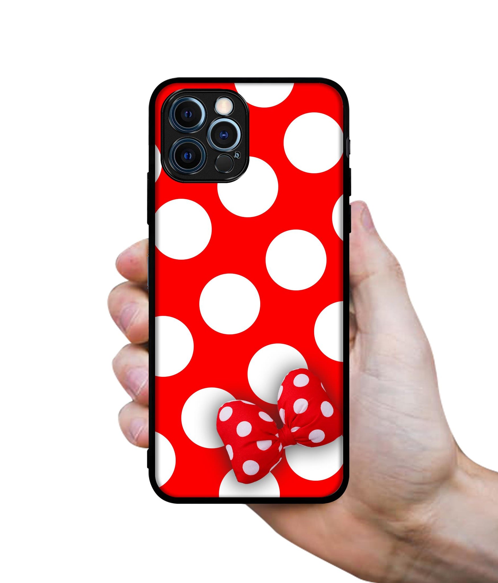 Red Polka Dots Designer 2D Printed Back Case Cover for Apple iPhone 12 Pro