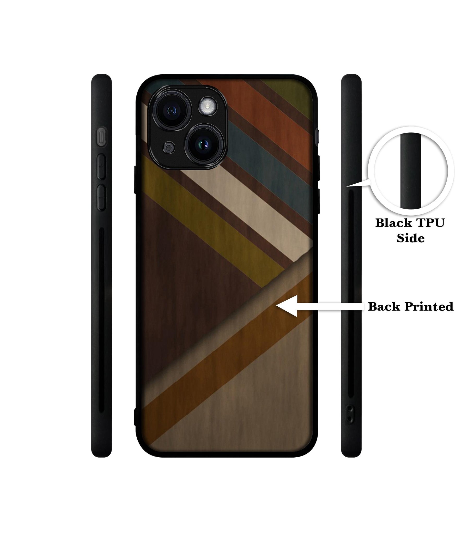 Colorful Wooden Pattern Designer 2D Printed Back Case Cover for Apple iPhone 13 / 14