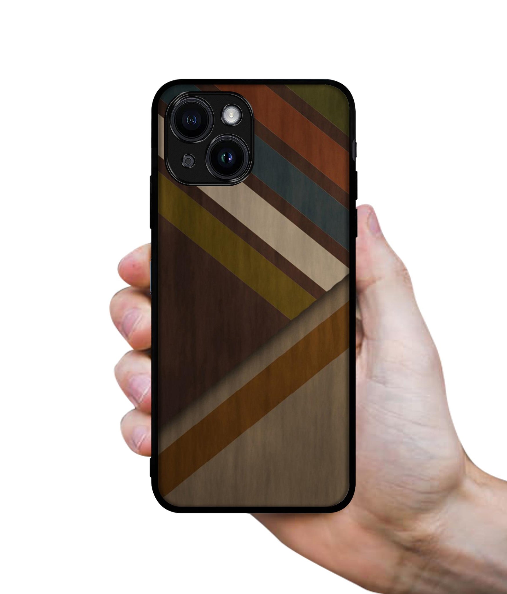 Colorful Wooden Pattern Designer 2D Printed Back Case Cover for Apple iPhone 13 / 14