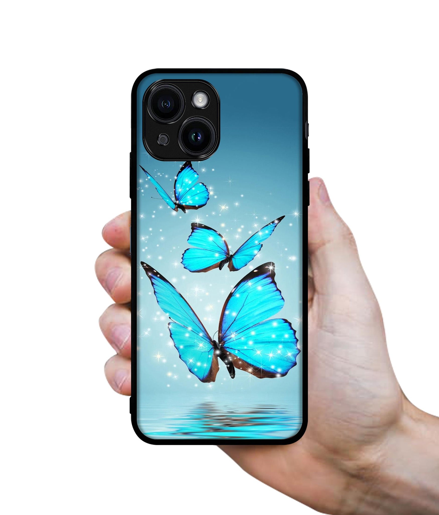 Flying Butterflies Designer 2D Printed Back Case Cover for Apple iPhone 13 / 14