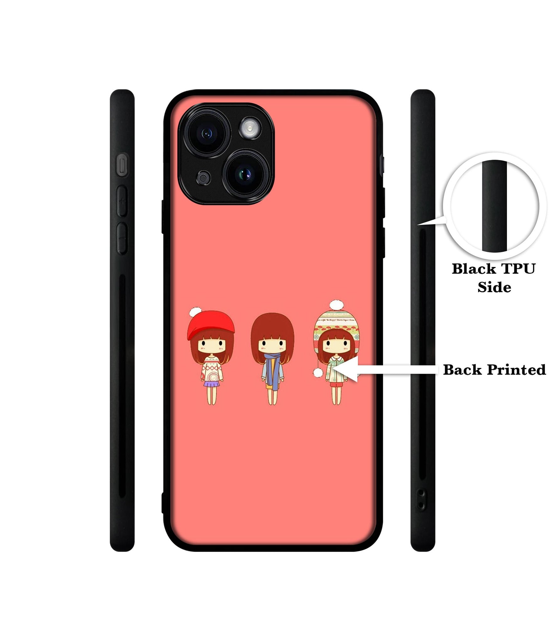 Cute Girls Designer 2D Printed Back Case Cover for Apple iPhone 13 / 14