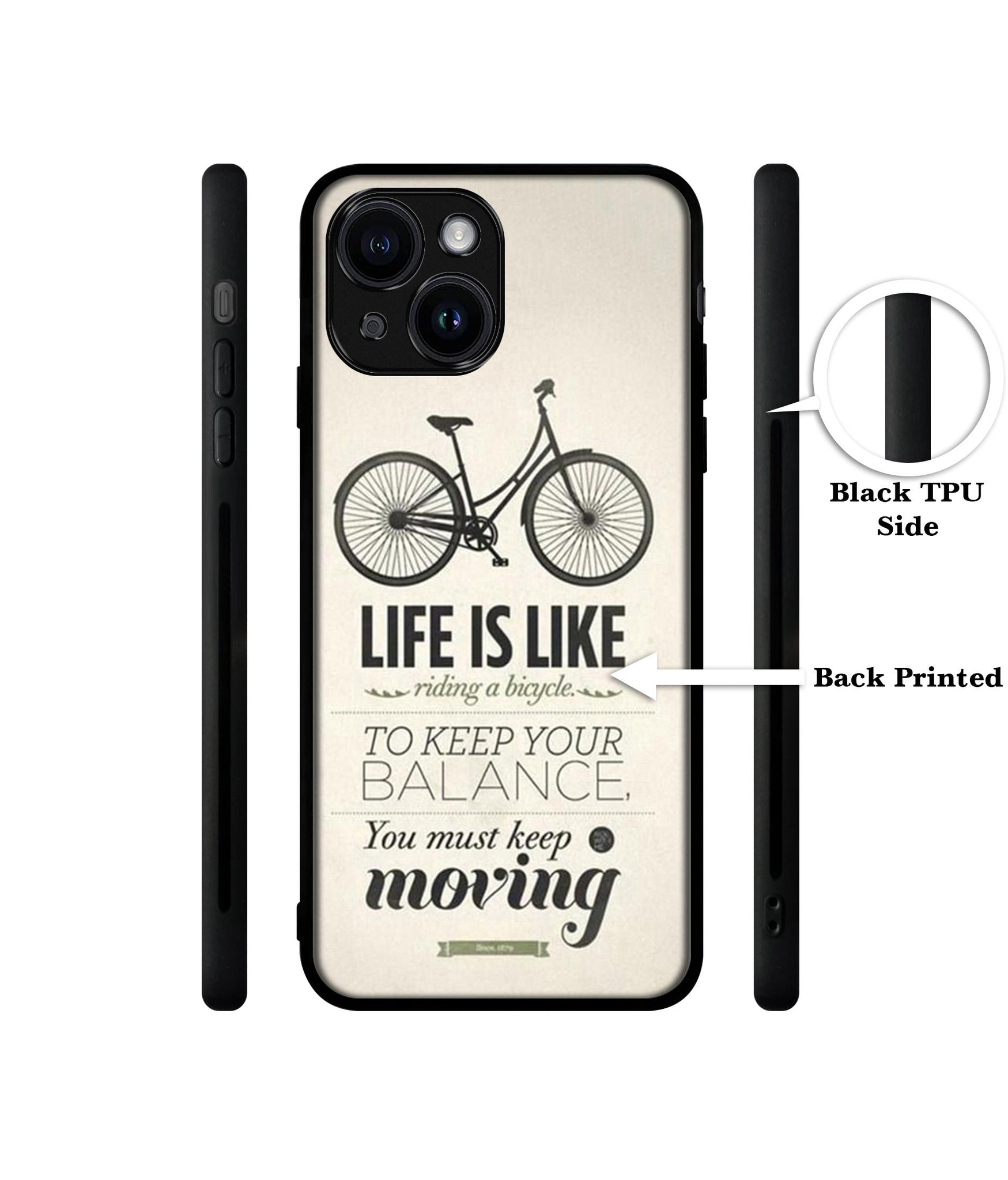 Life is Like Moving Designer 2D Printed Back Case Cover for Apple iPhone 13 / 14