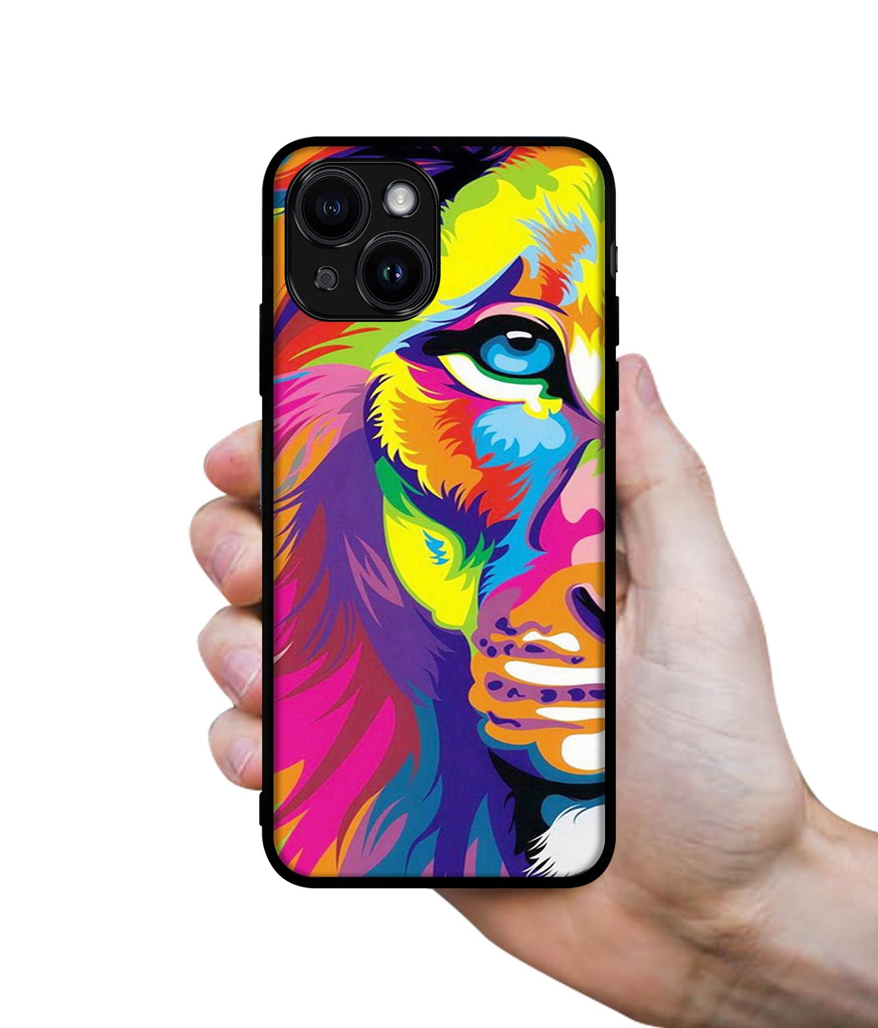 Lion Designer 2D Printed Back Case Cover for Apple iPhone 13 / 14