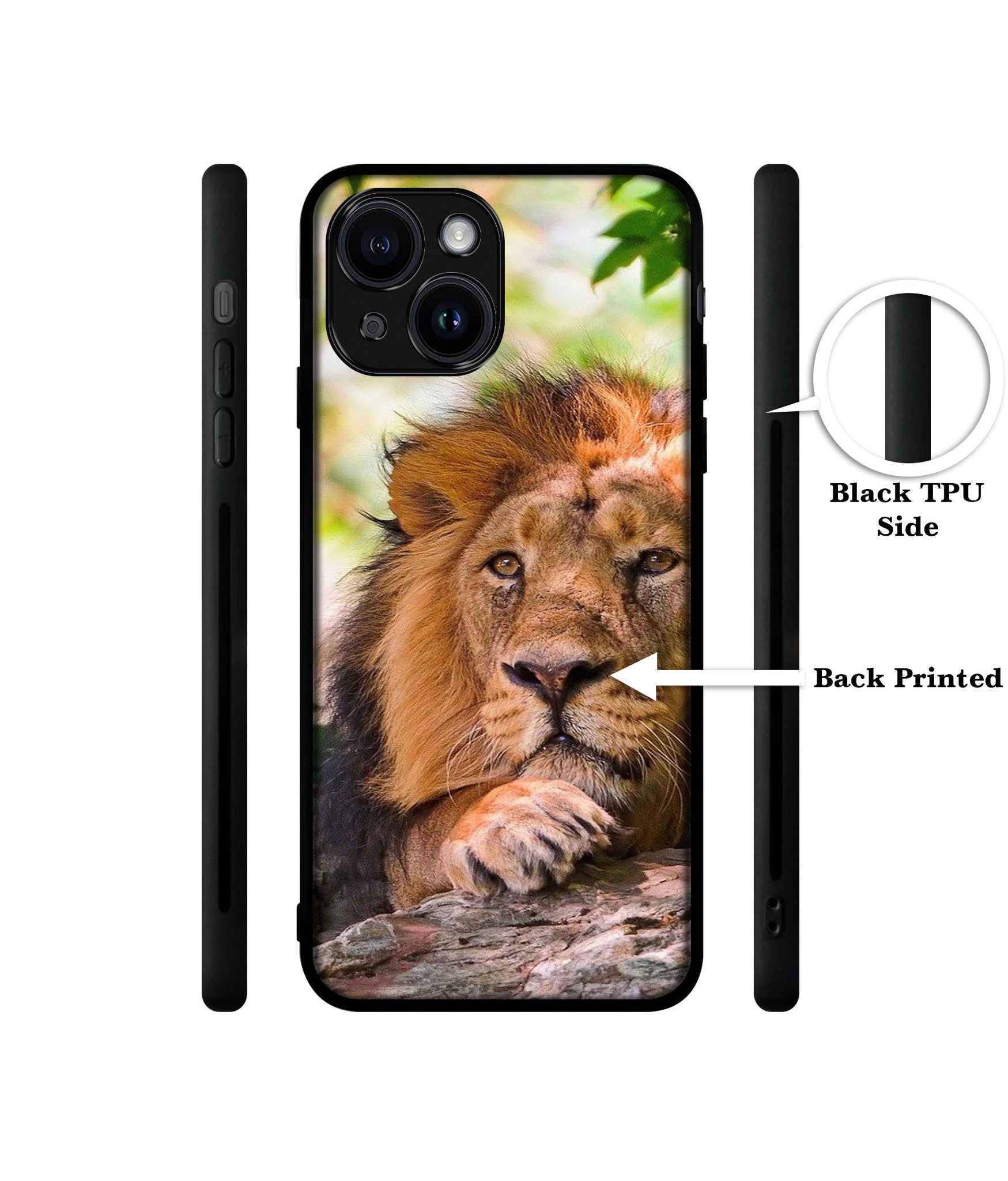 Tiger Pattern Print Designer 2D Printed Back Case Cover for Apple iPhone 13 / 14