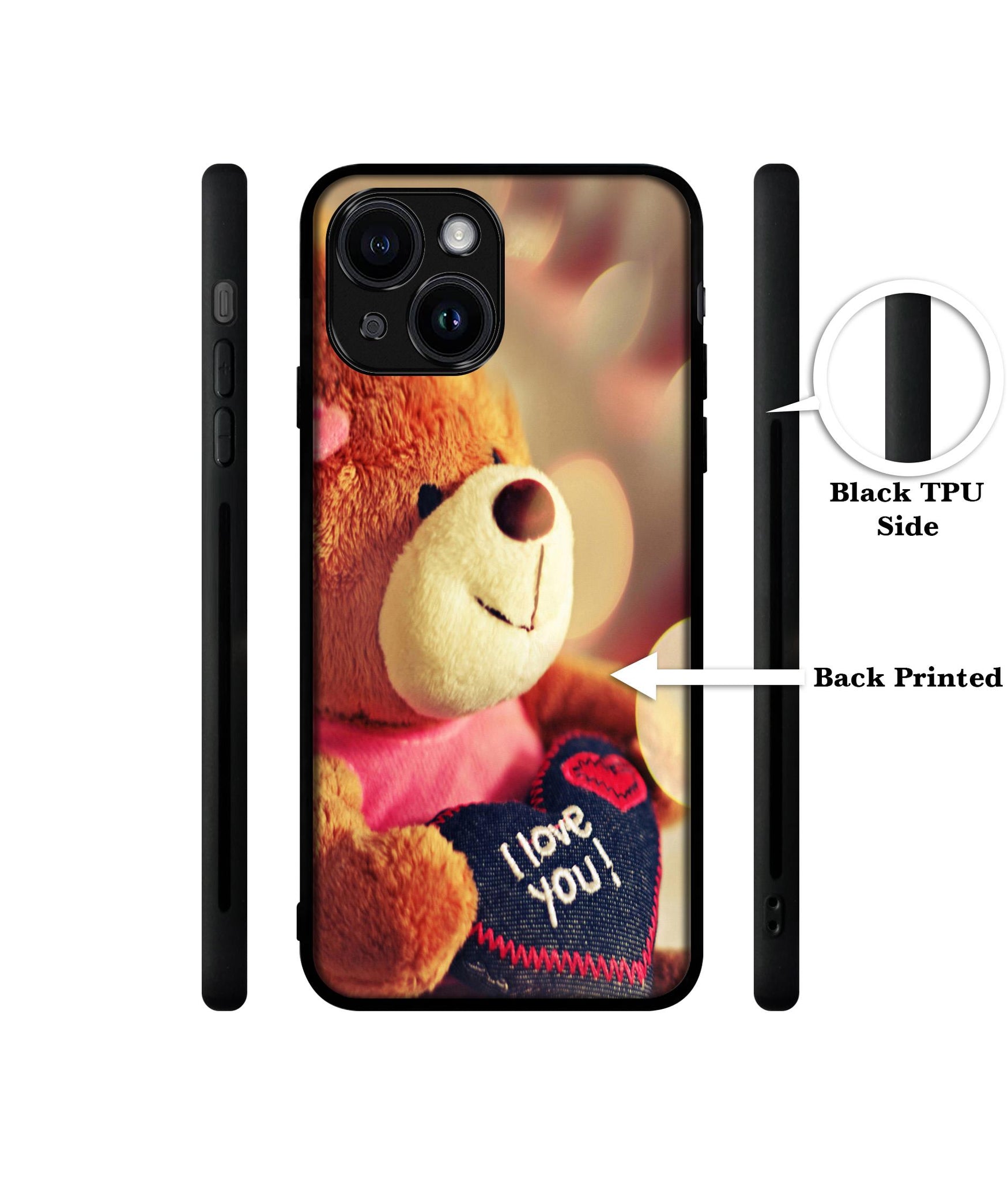 Teddy Bear Designer 2D Printed Back Case Cover for Apple iPhone 13 / 14