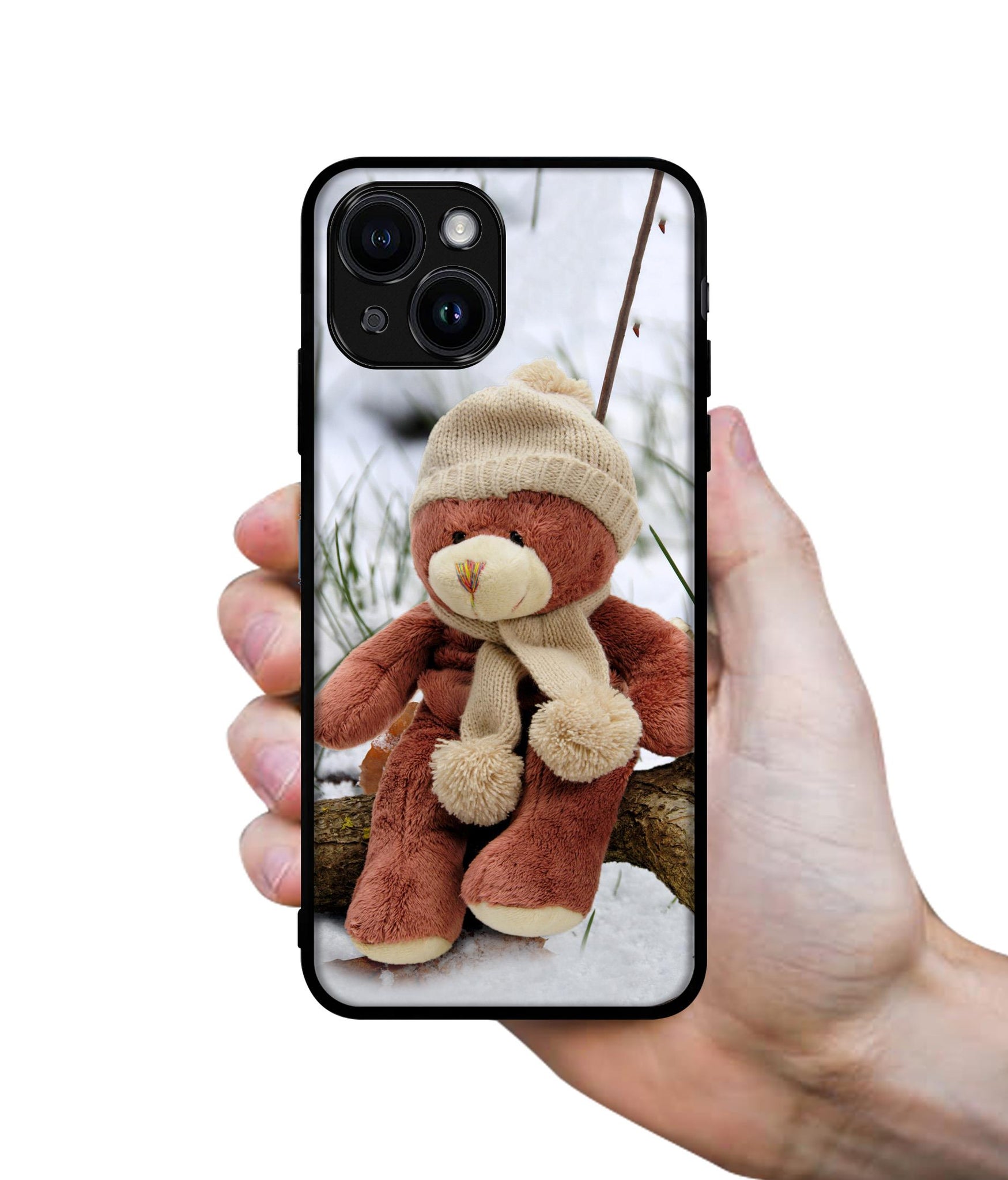 Woolen Bear Designer 2D Printed Back Case Cover for Apple iPhone 13 / 14