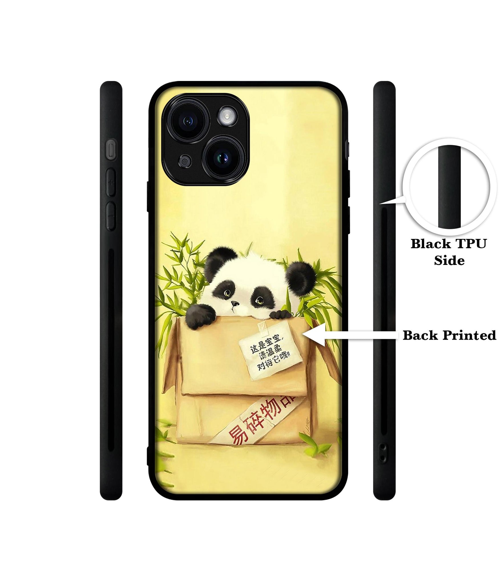 Panda In Box Designer 2D Printed Back Case Cover for Apple iPhone 13 / 14