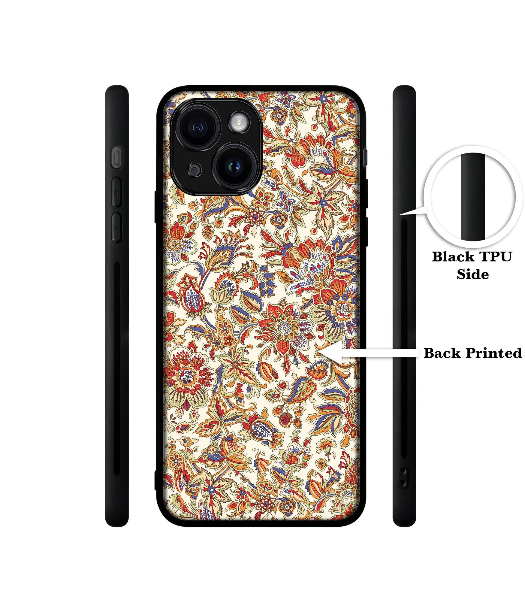 Floral Designer 2D Printed Back Case Cover for Apple iPhone 13 / 14