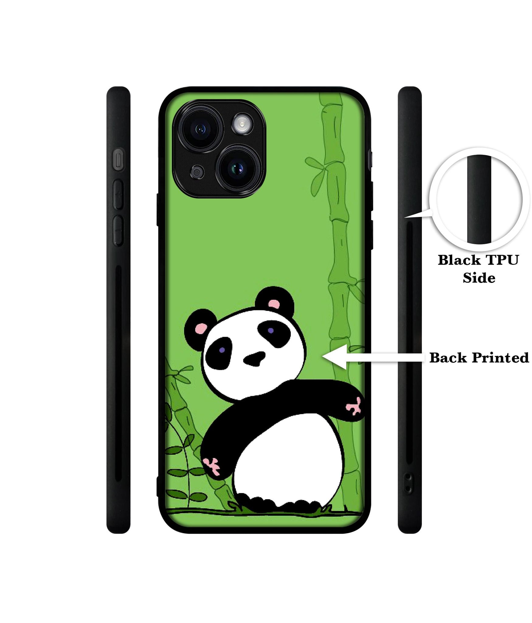 Panda with Bamboo Designer 2D Printed Back Case Cover for Apple iPhone 13 / 14