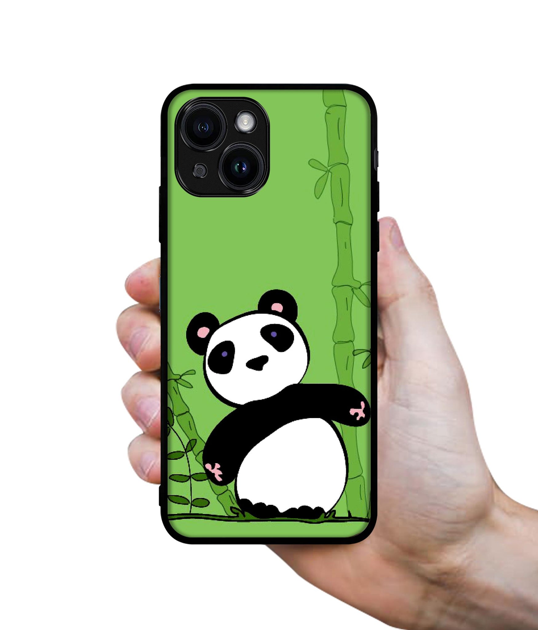 Panda with Bamboo Designer 2D Printed Back Case Cover for Apple iPhone 13 / 14