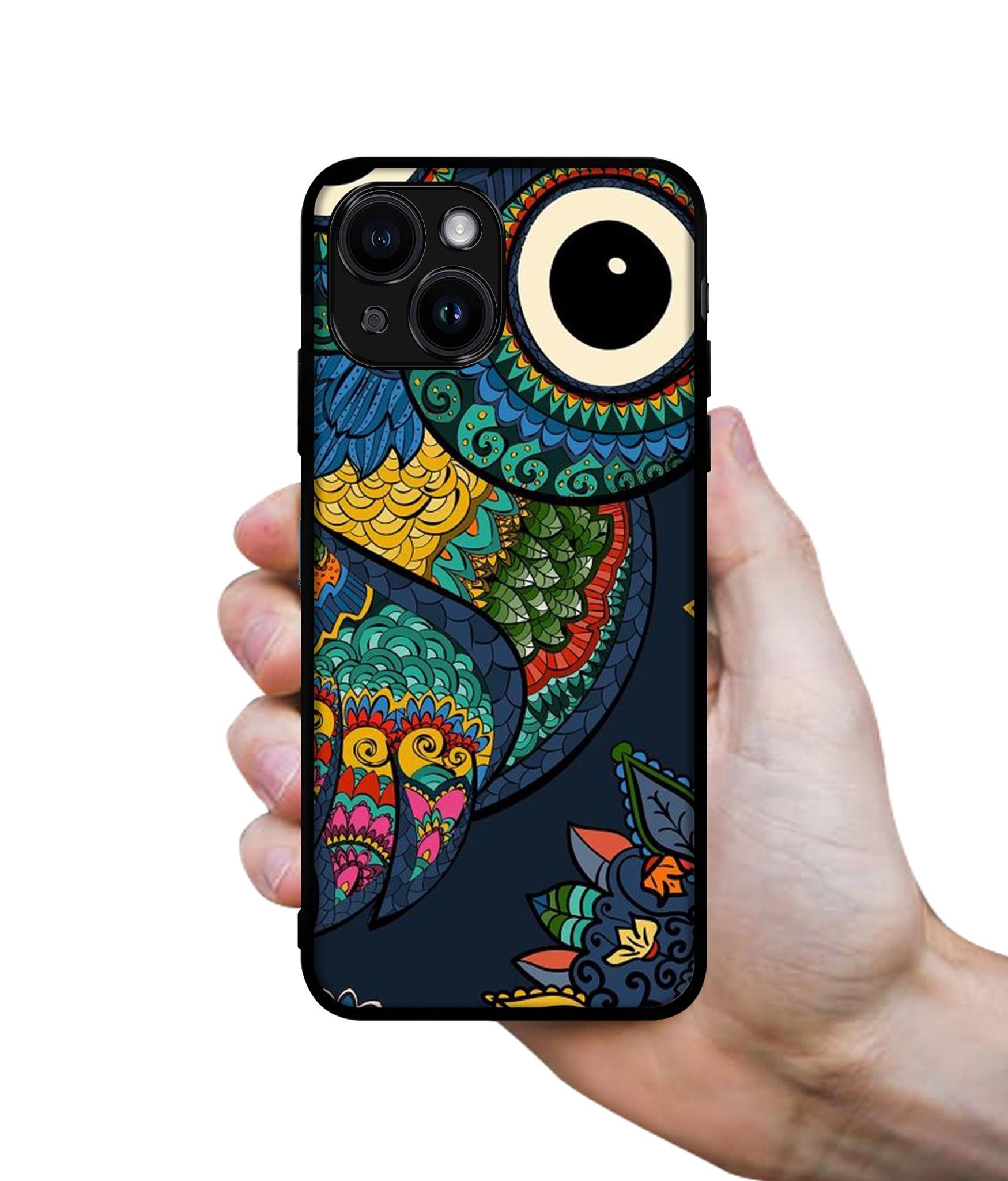 Owl Illustration Designer 2D Printed Back Case Cover for Apple iPhone 13 / 14