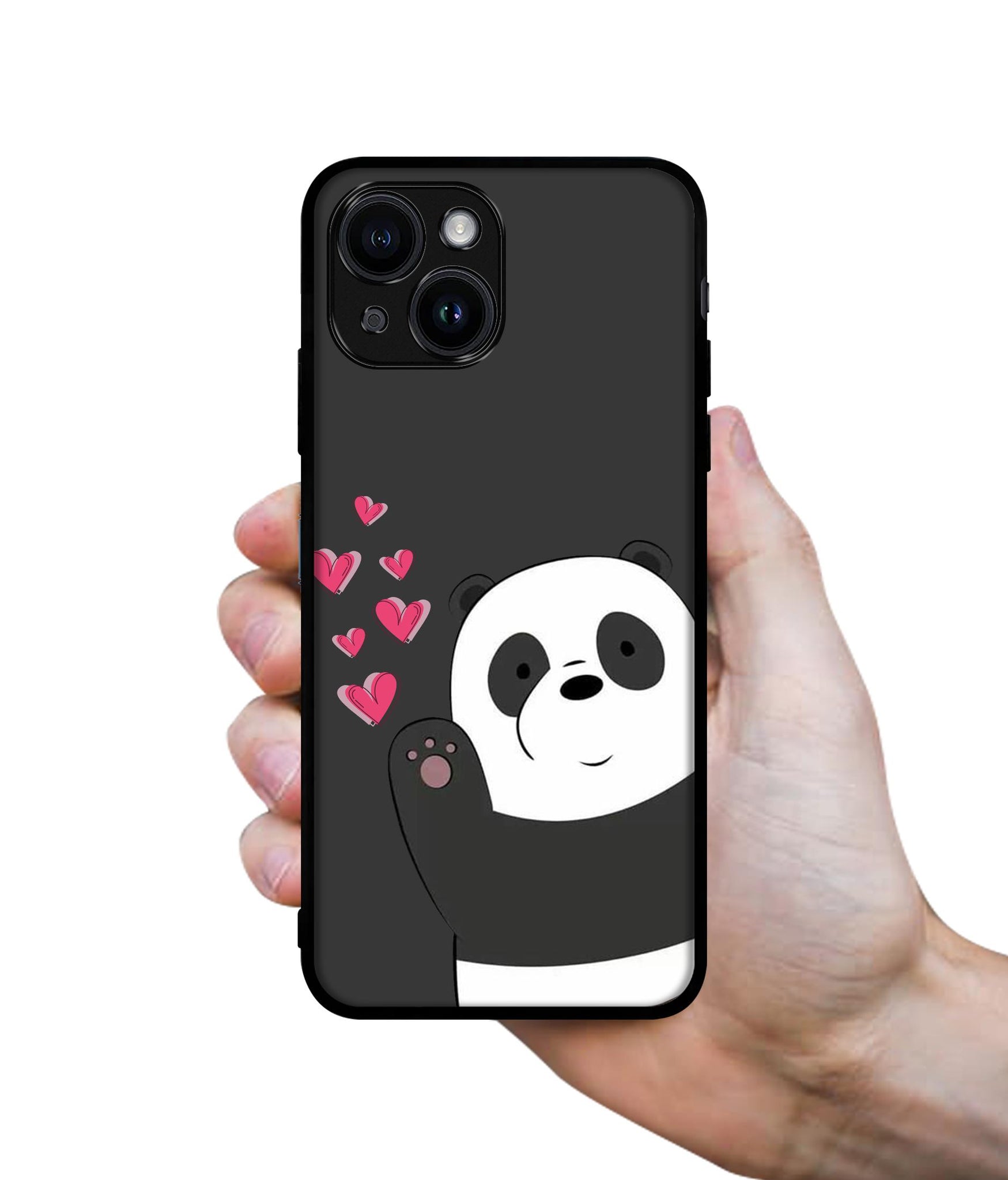 Love Panda Designer 2D Printed Back Case Cover for Apple iPhone 13 / 14