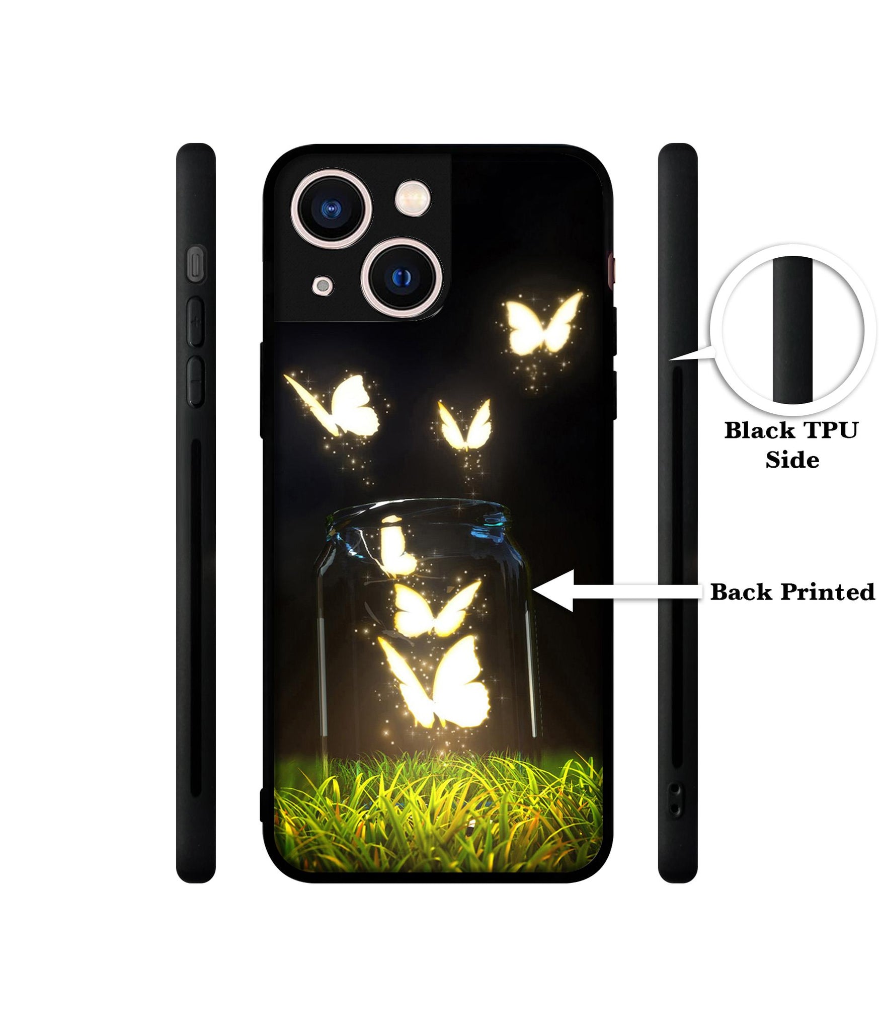 Butterfly Designer 2D Printed Back Case Cover for Apple iPhone 13 Mini