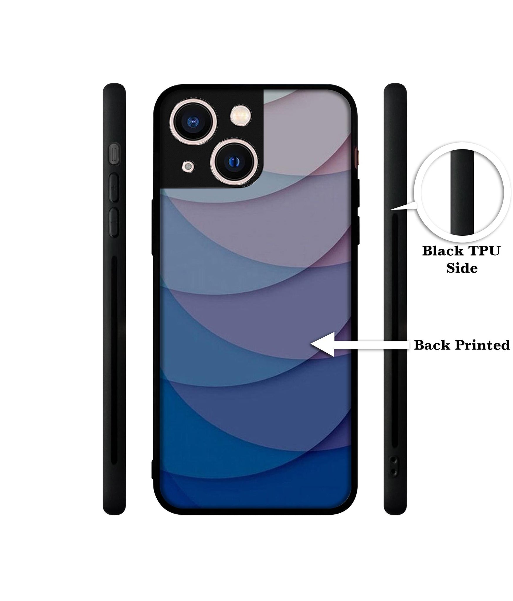 Waves Pattern Print Designer 2D Printed Back Case Cover for Apple iPhone 13 Mini