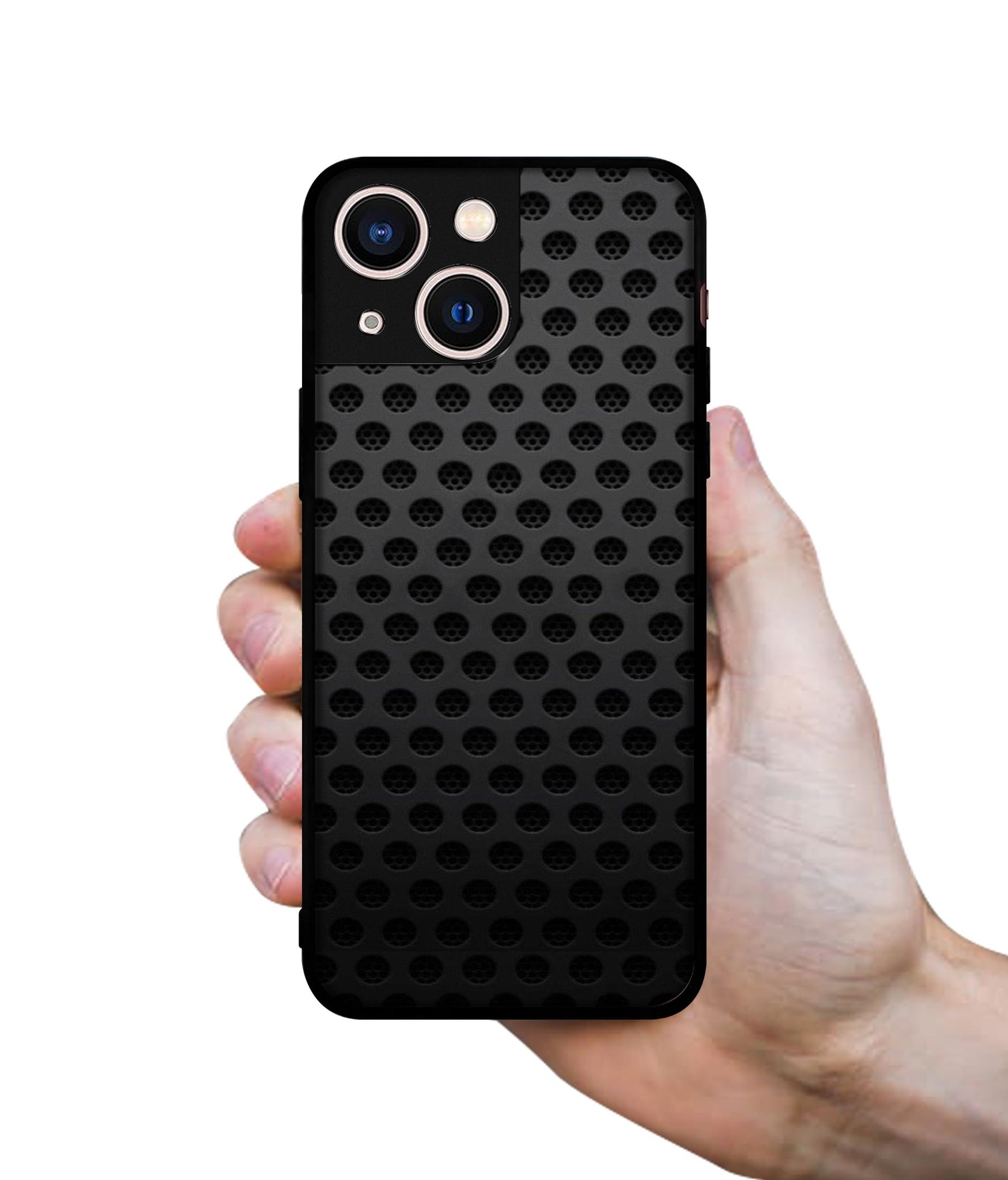 Black Circle Designer 2D Printed Back Case Cover for Apple iPhone 13 Mini