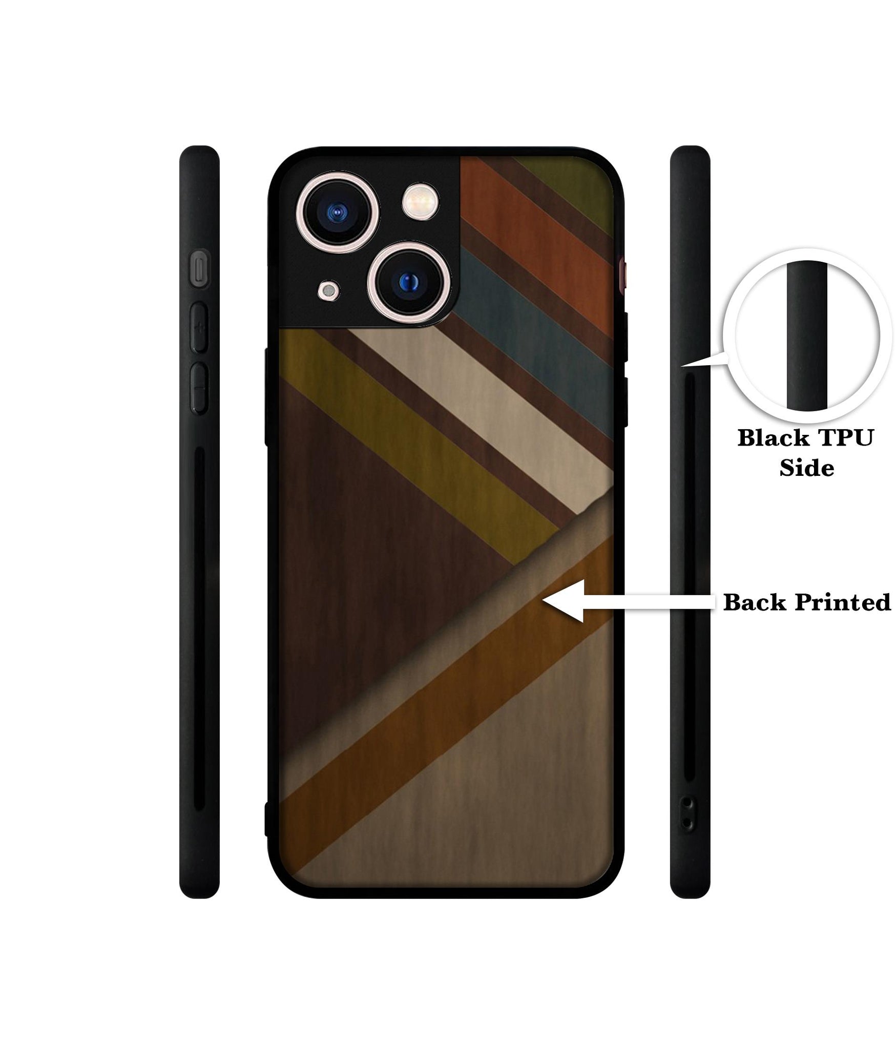 Colorful Wooden Pattern Designer 2D Printed Back Case Cover for Apple iPhone 13 Mini