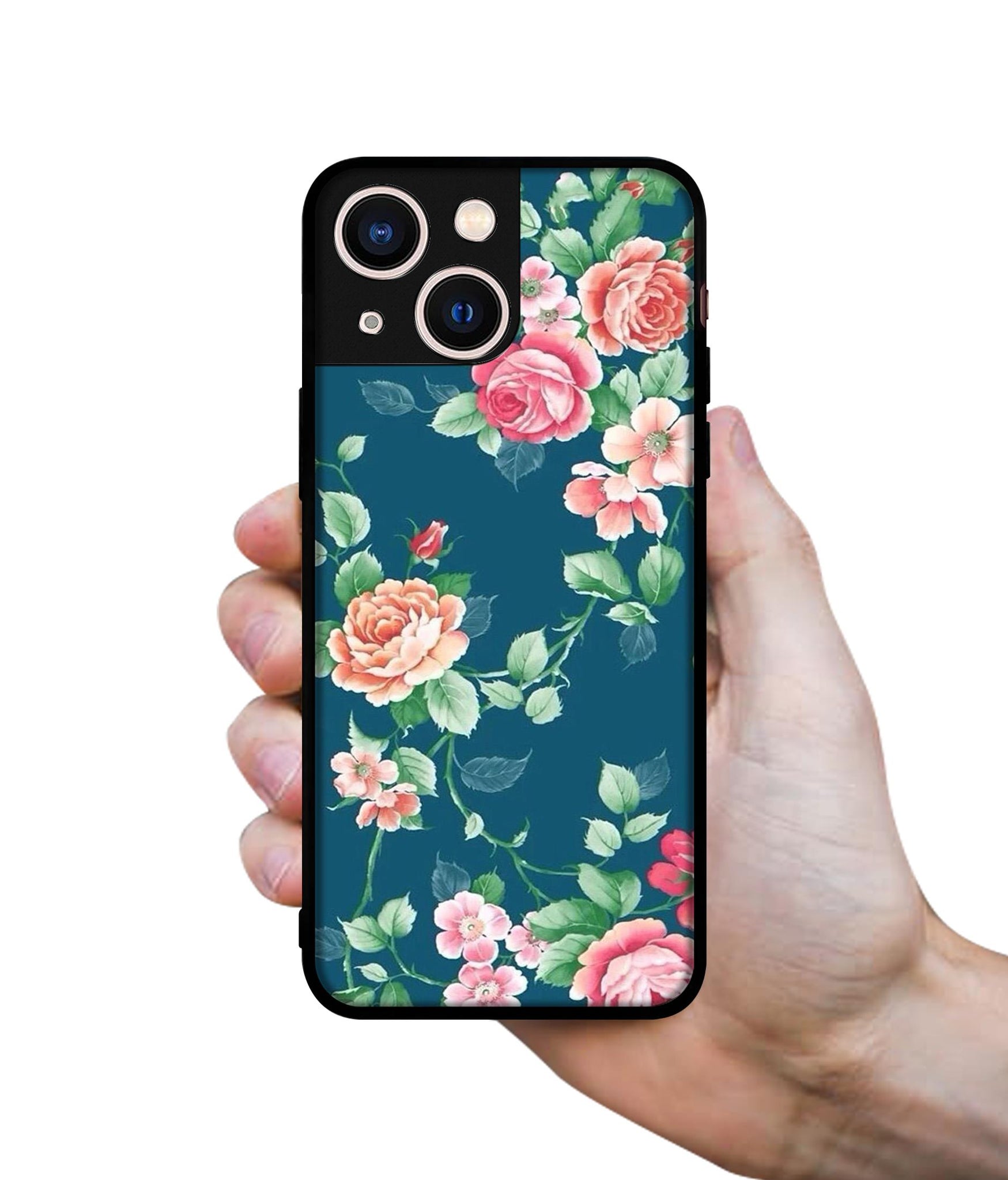 Vintage Floral Designer 2D Printed Back Case Cover for Apple iPhone 13 Mini