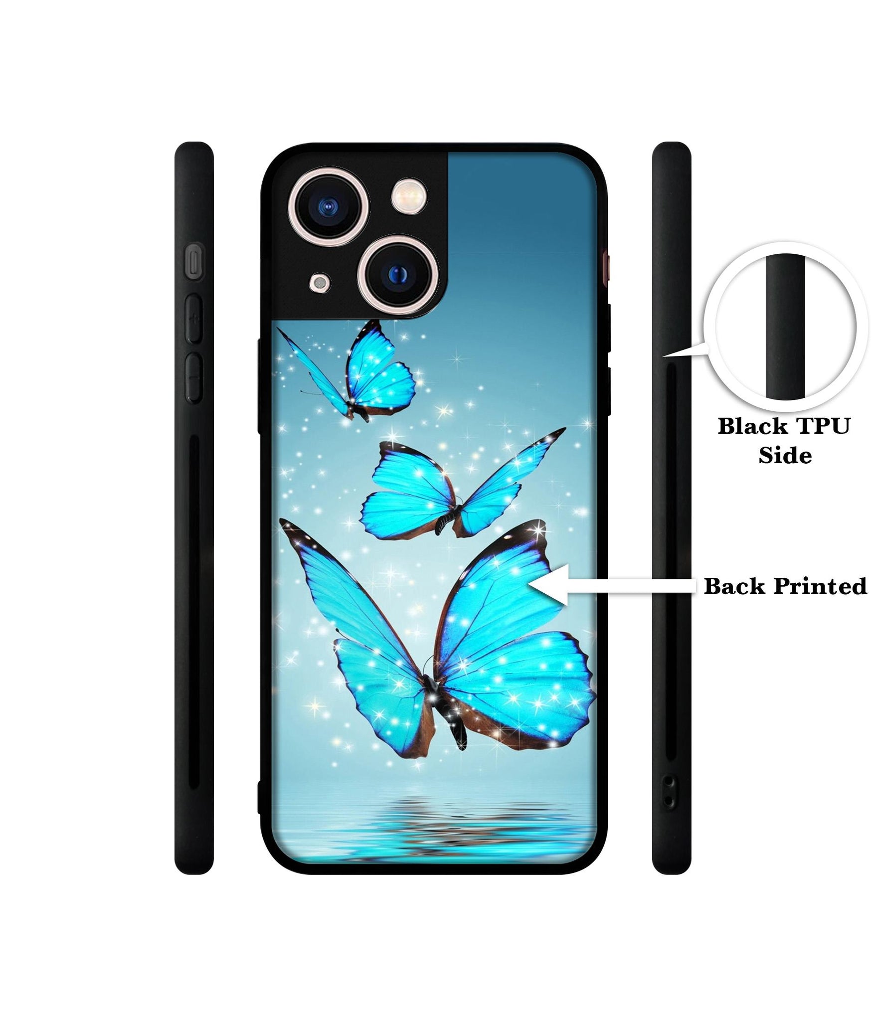 Flying Butterflies Designer 2D Printed Back Case Cover for Apple iPhone 13 Mini