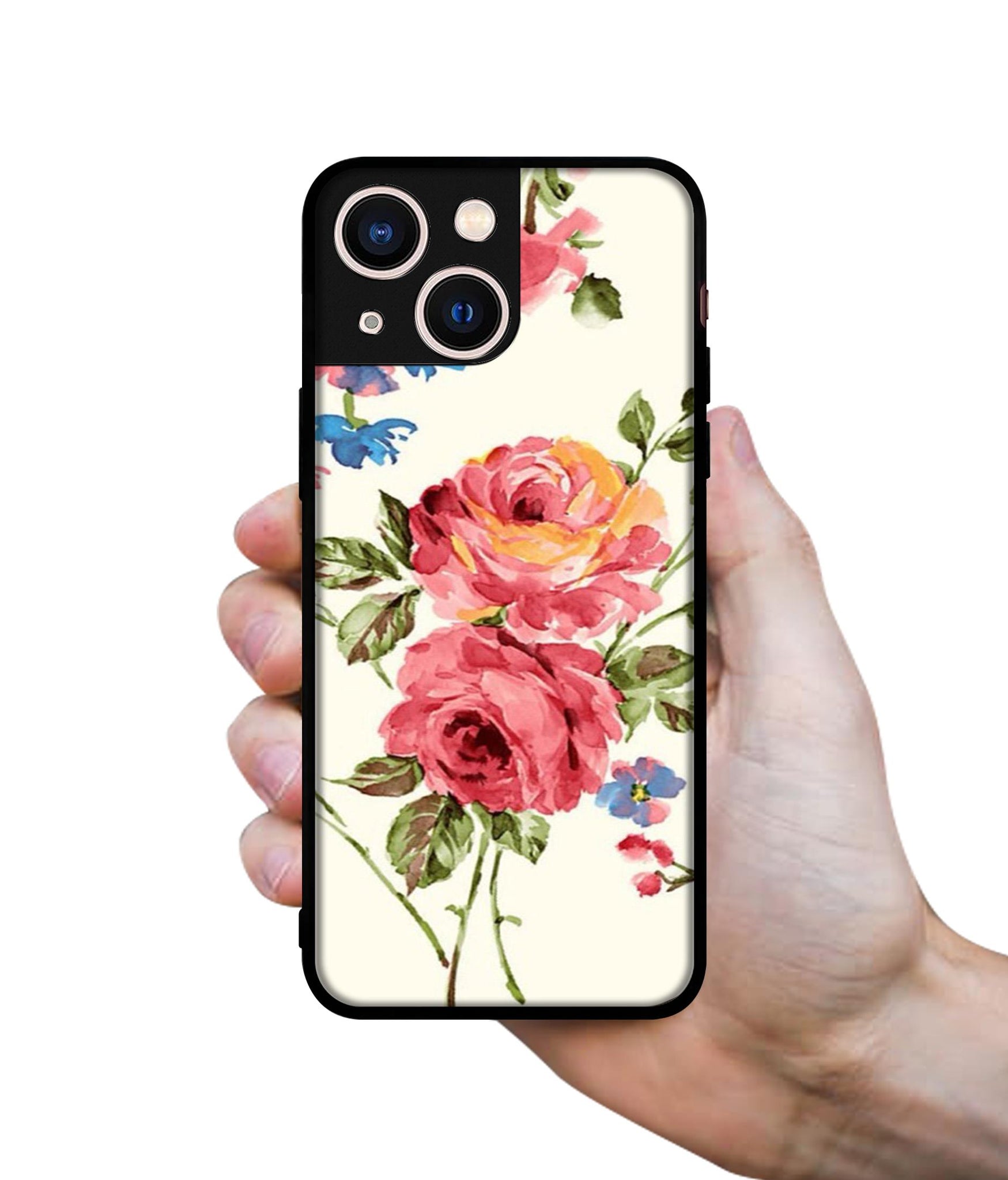 Vintage Painting Flower Designer 2D Printed Back Case Cover for Apple iPhone 13 Mini