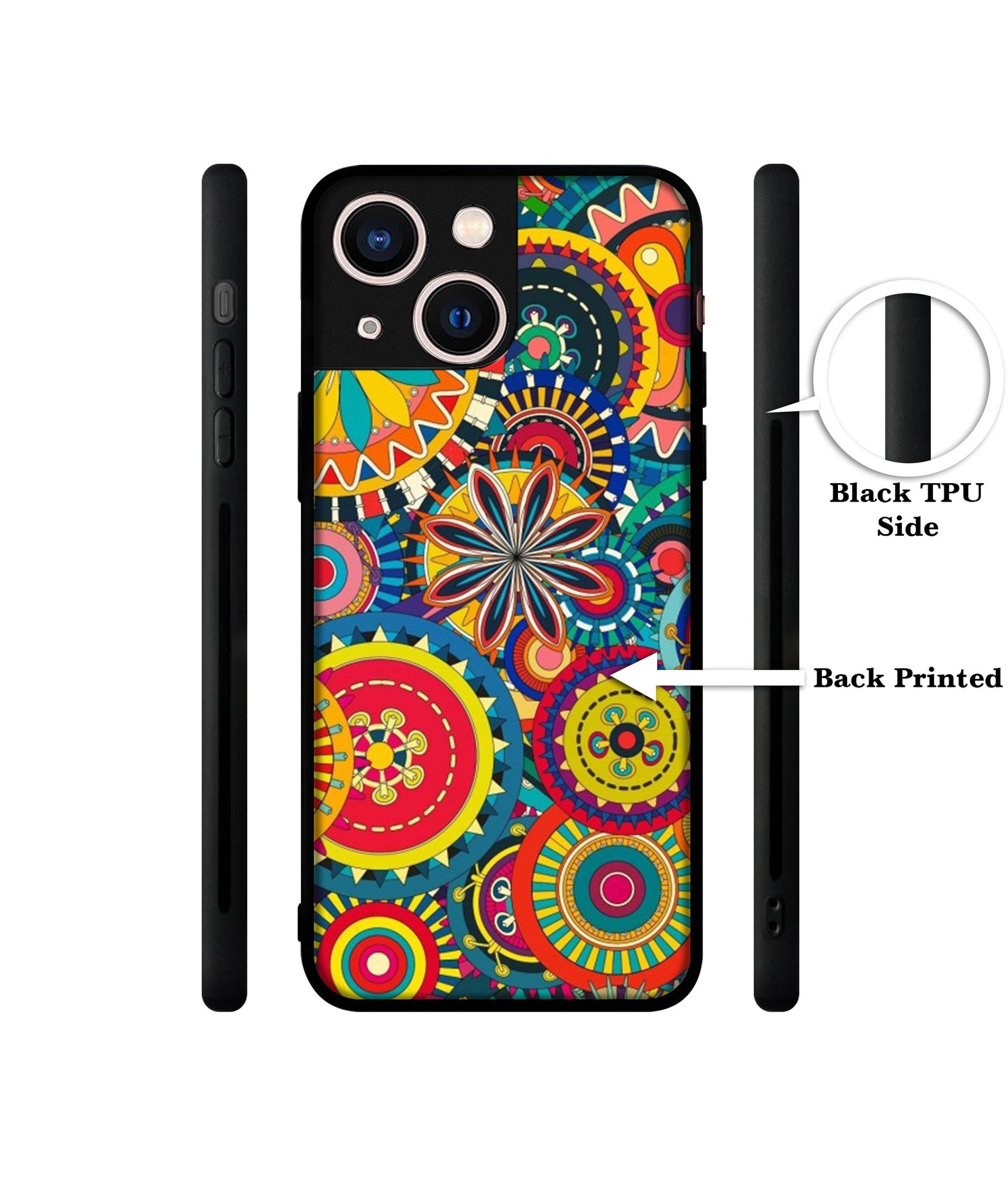 Ring Pattern Print Designer 2D Printed Back Case Cover for Apple iPhone 13 Mini
