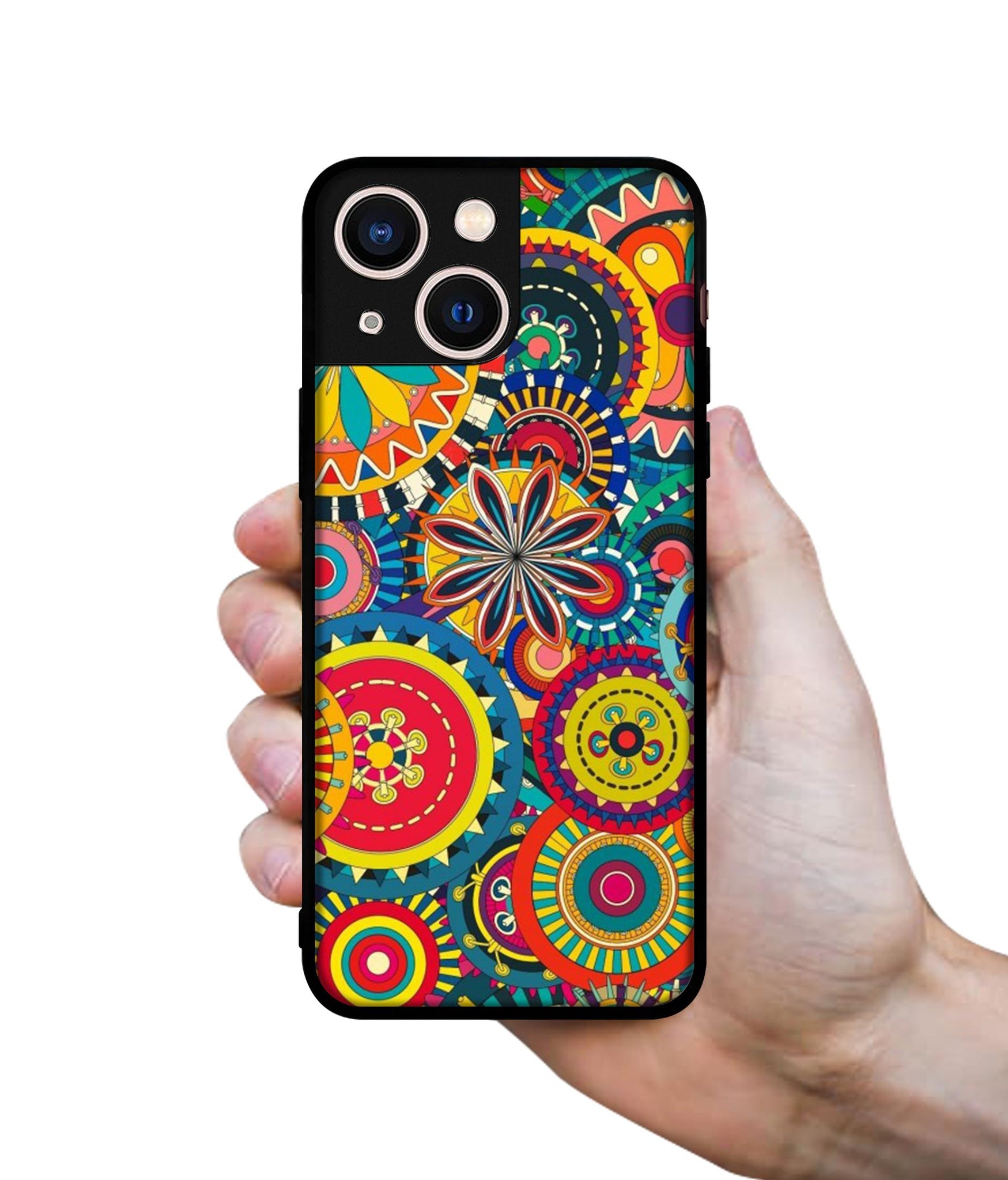 Ring Pattern Print Designer 2D Printed Back Case Cover for Apple iPhone 13 Mini
