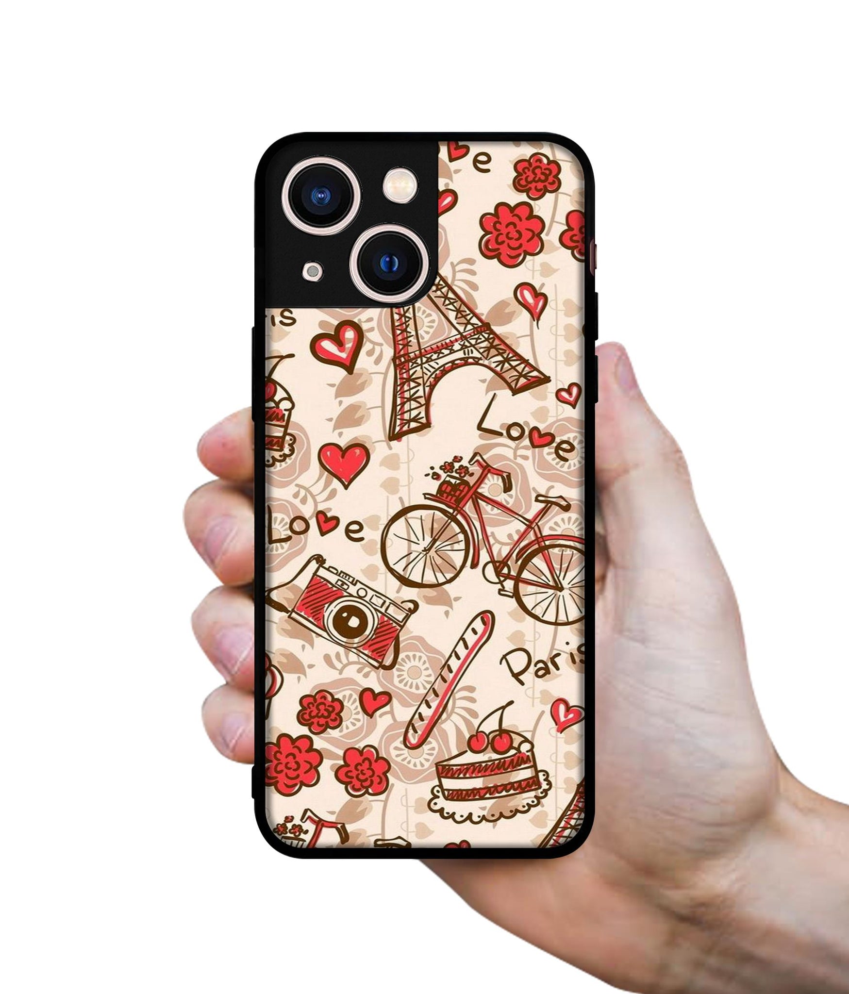 Vintage Paris Designer 2D Printed Back Case Cover for Apple iPhone 13 Mini