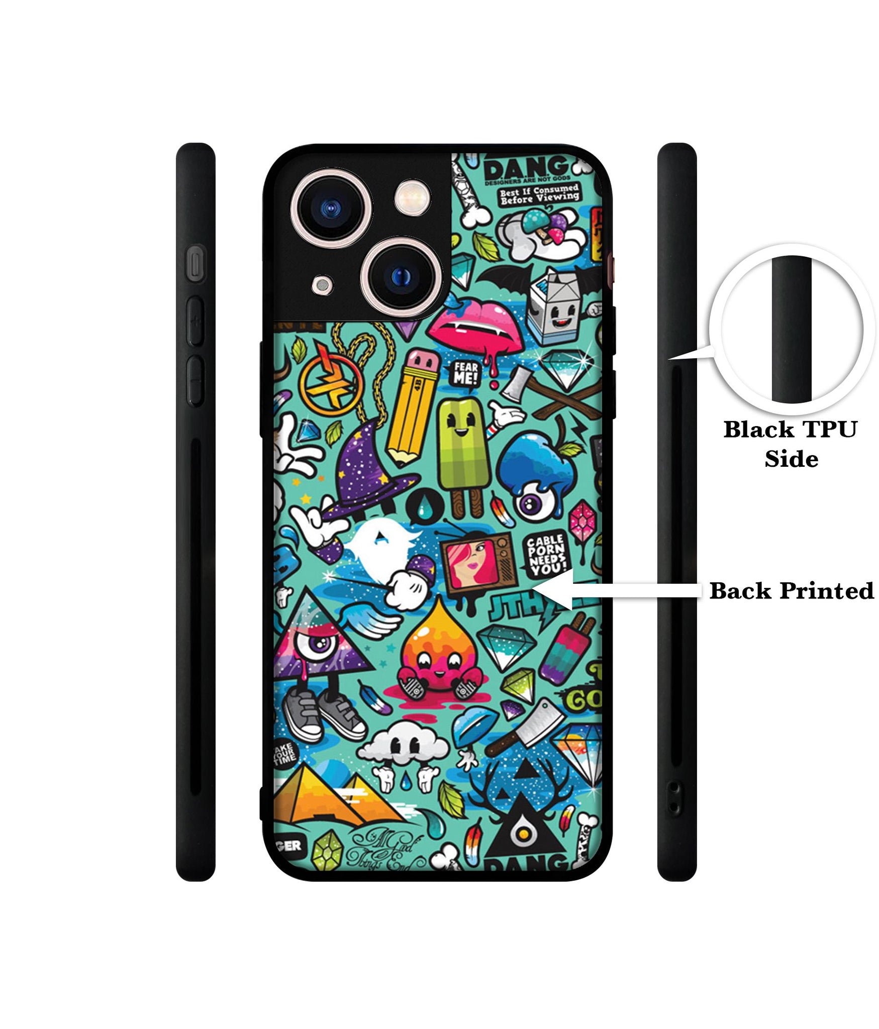 Crazy Designer 2D Printed Back Case Cover for Apple iPhone 13 Mini